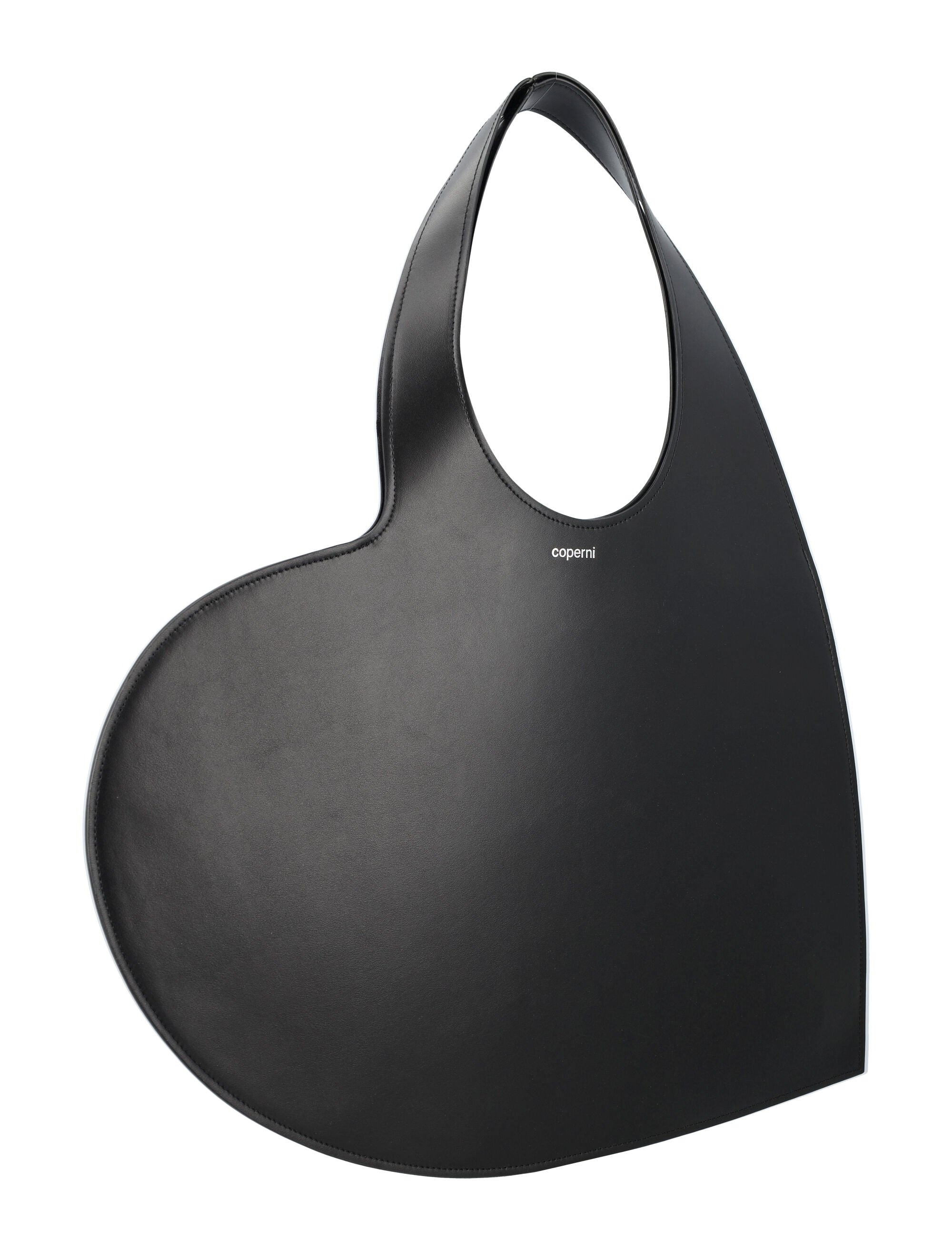 Heart tote bag Black Cow Leather
