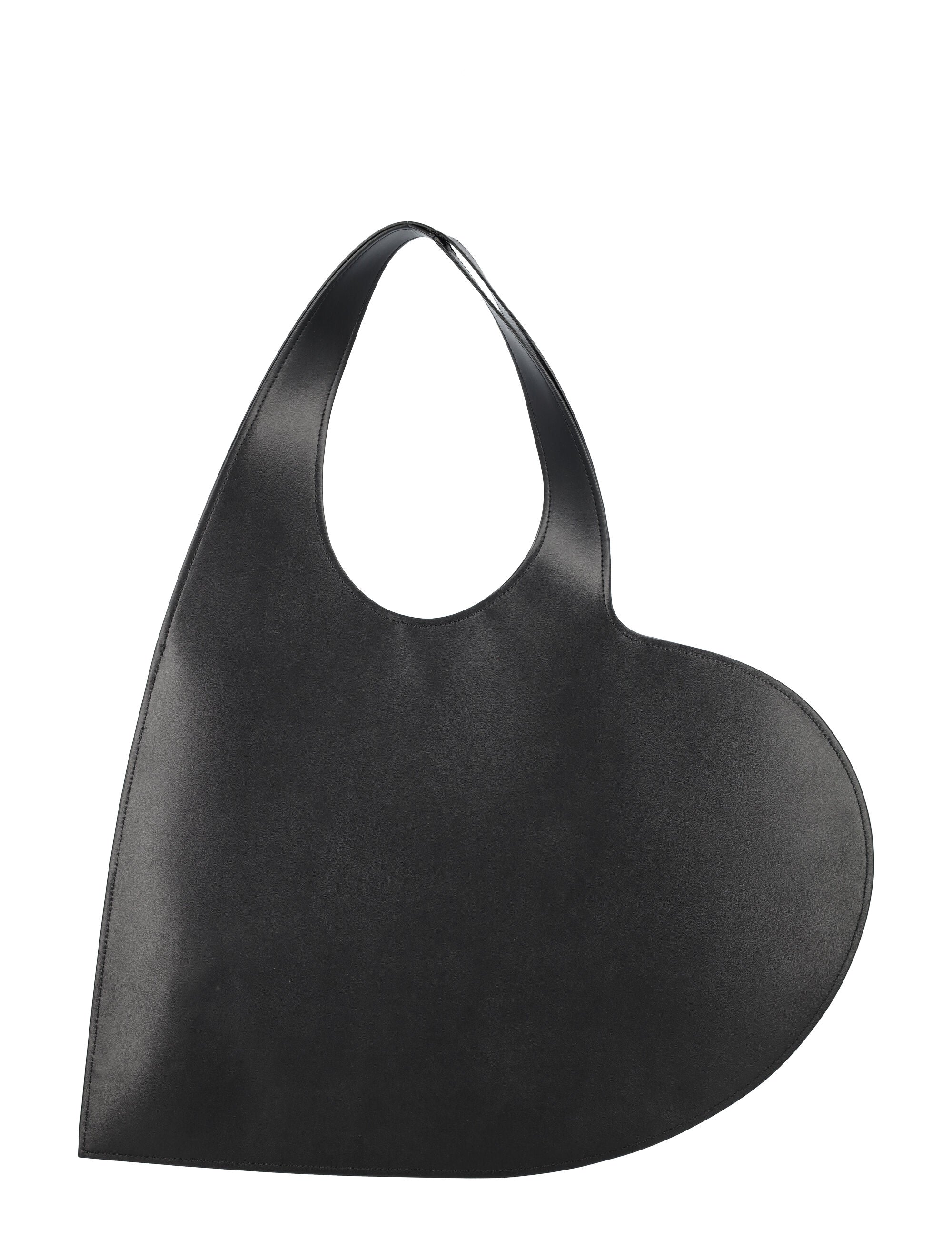 Heart tote bag Black Cow Leather