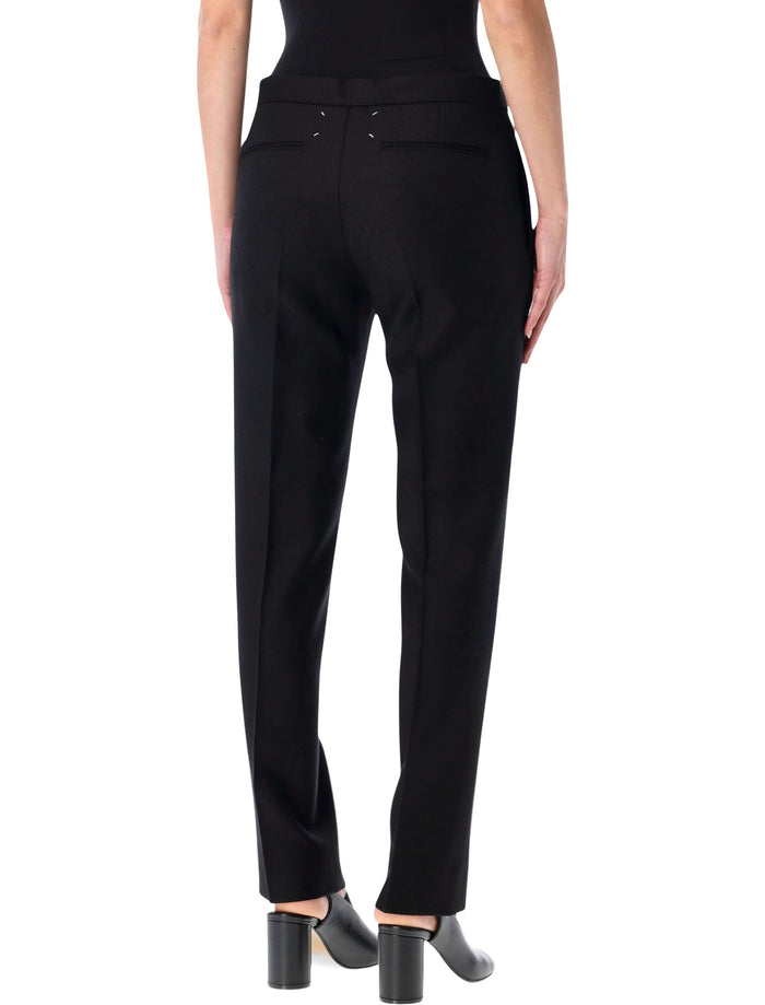Maison Margiela black formal drawstring trousers Virgin Wool Pant