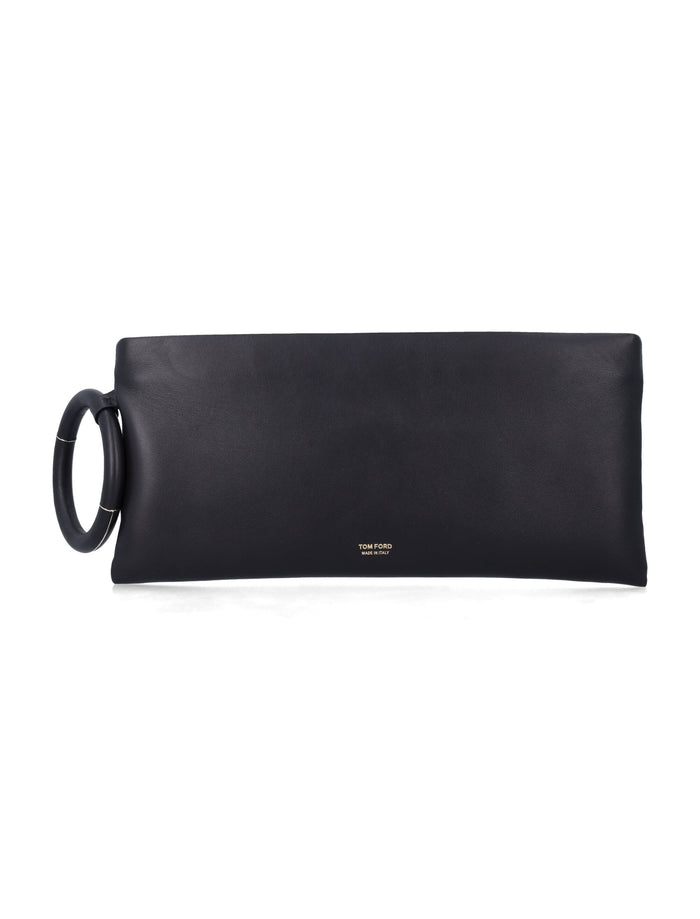 Tom Ford nappa leather Aura clutch Black Sheep