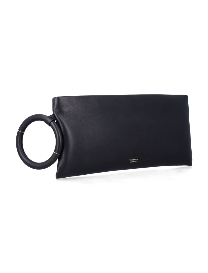Tom Ford nappa leather Aura clutch Black Sheep