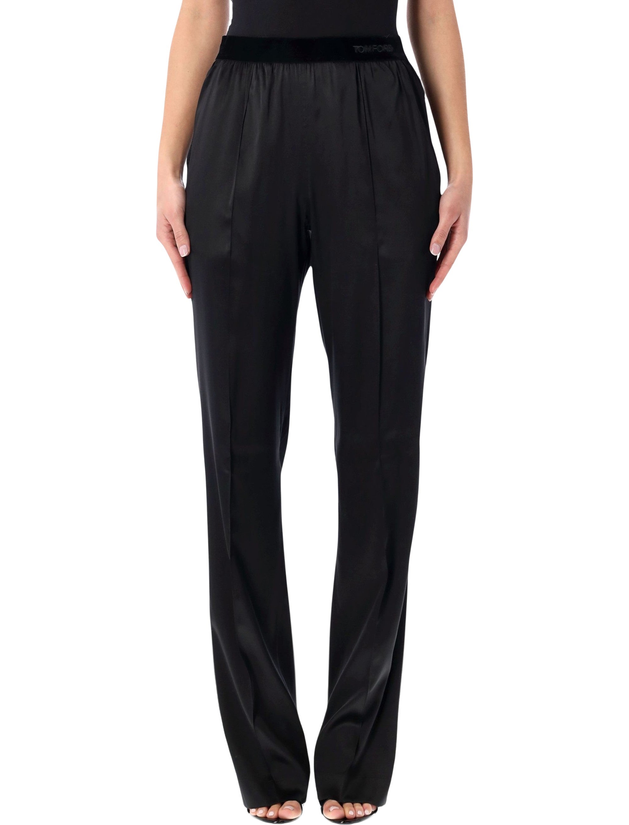 Tom Ford stretch silk satin PJ pants Black