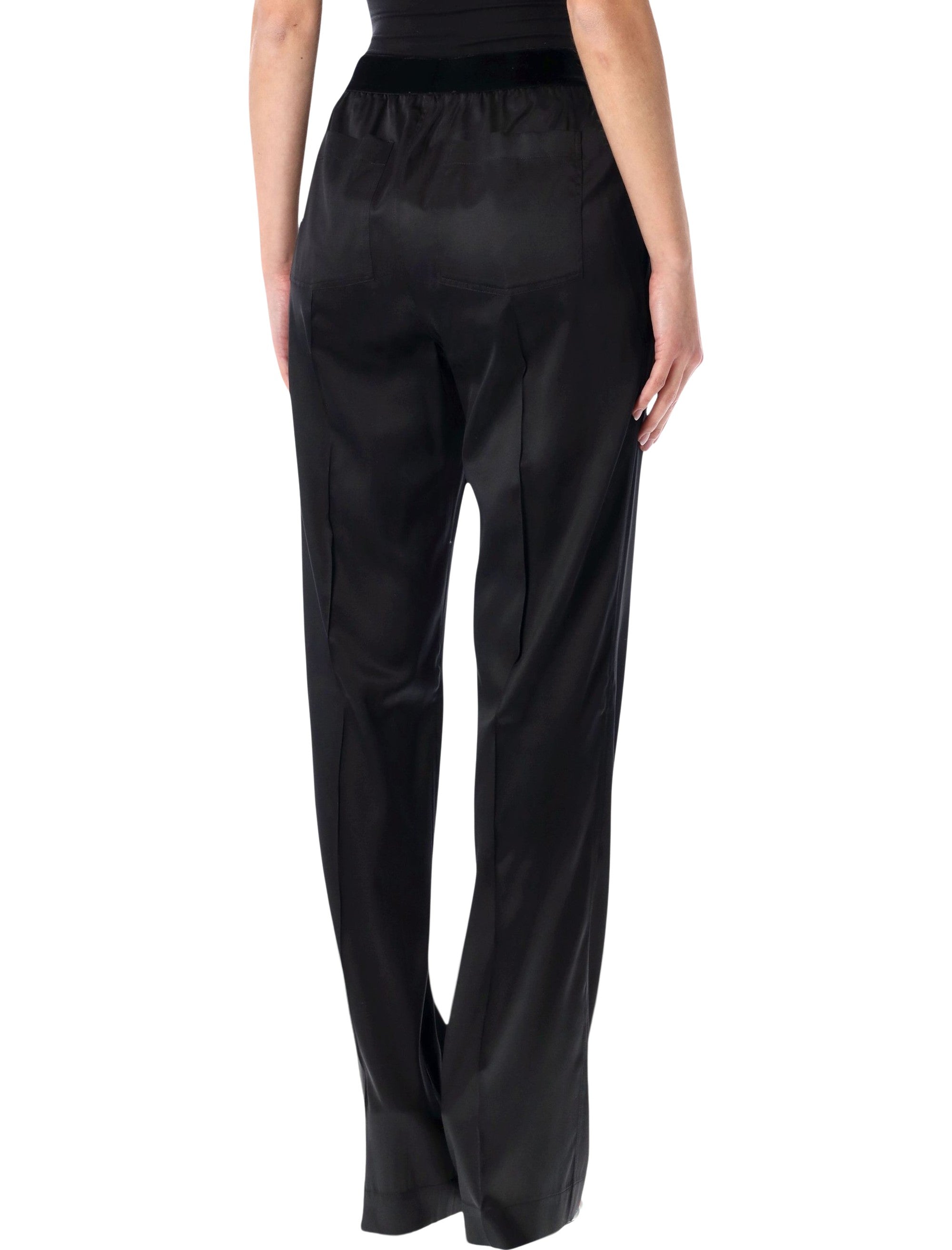 Tom Ford stretch silk satin PJ pants Black