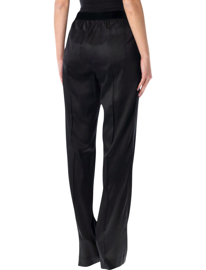 Tom Ford stretch silk satin PJ pants Black