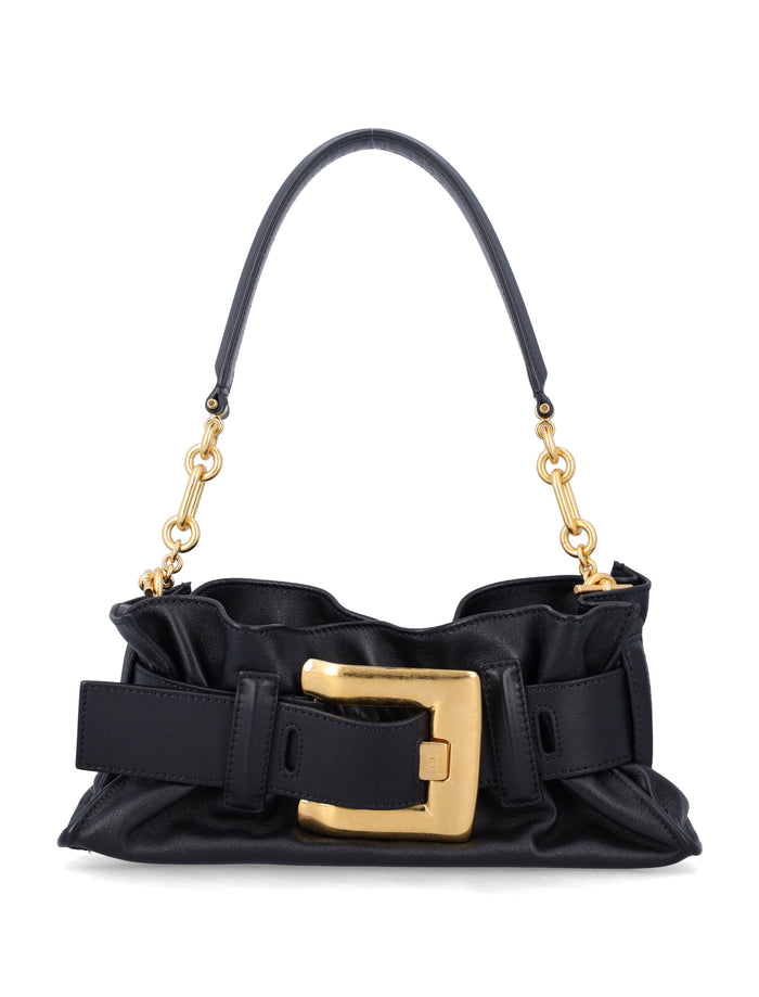 Balmain Anthem mini calfskin bag Black Calf - Bos Taurus Shoulder