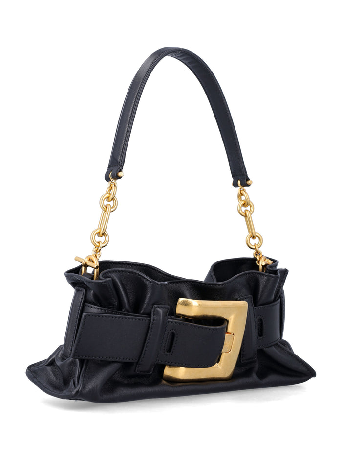 Balmain Anthem mini calfskin bag Black Calf - Bos Taurus Shoulder