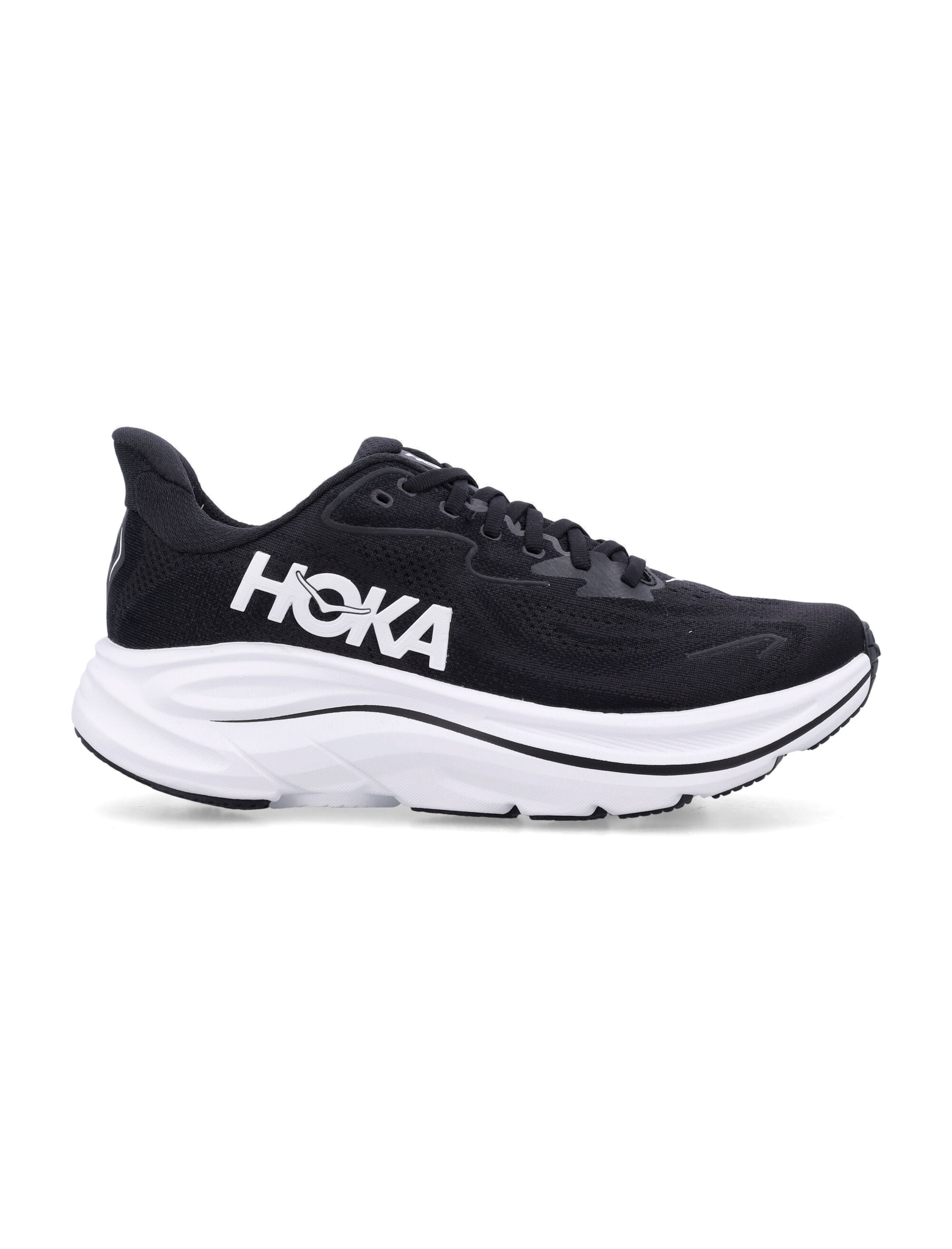 Clifton 10 Black White Mesh Sole Sneaker