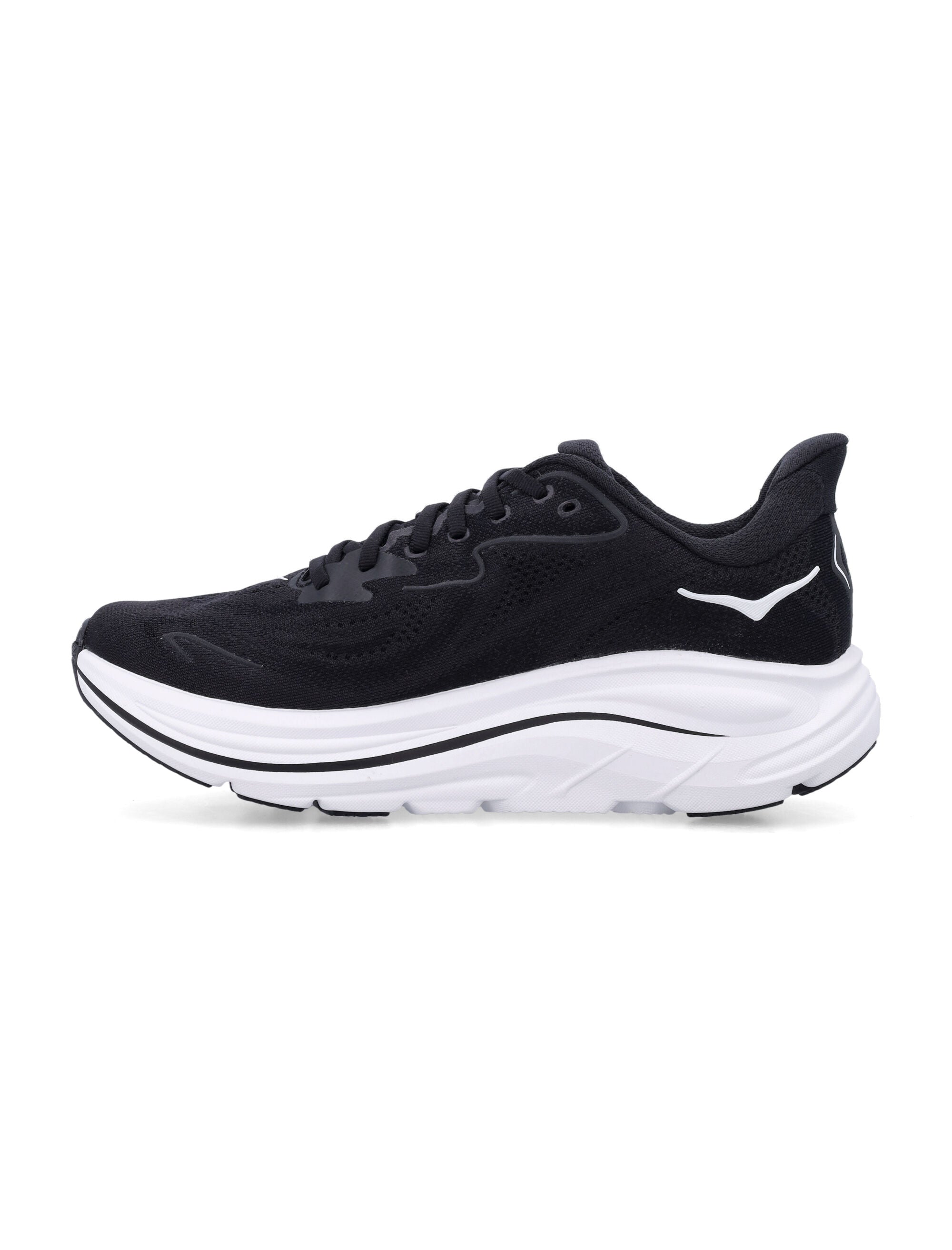 Clifton 10 Black White Mesh Sole Sneaker