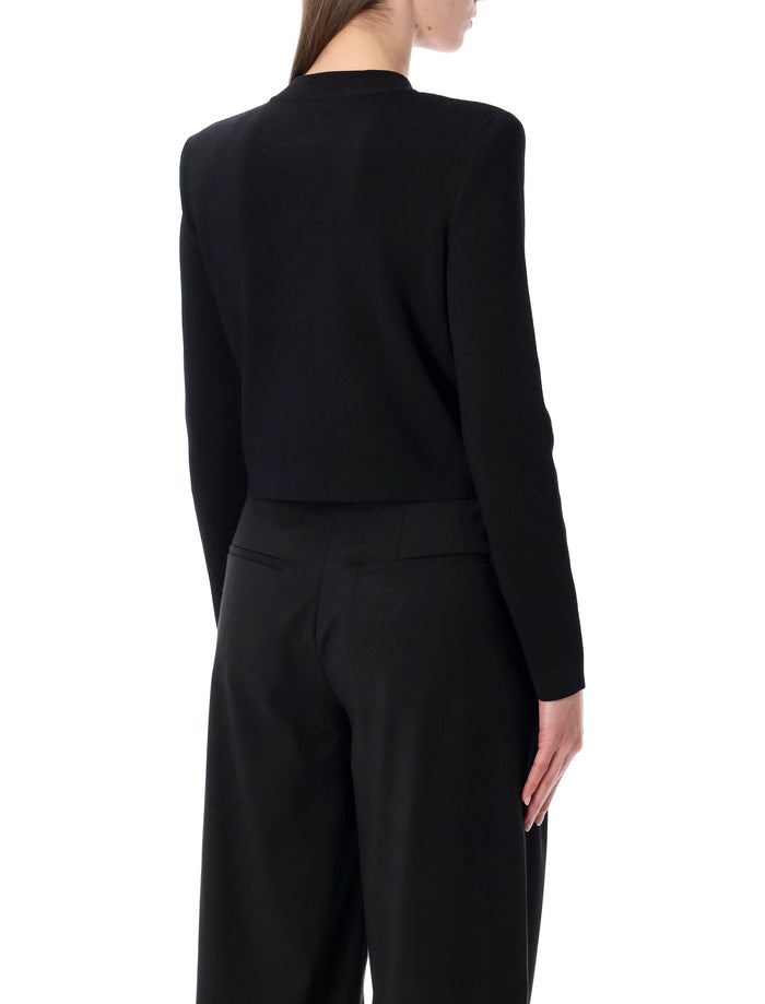 Balmain lion-button black cardigan Viscose