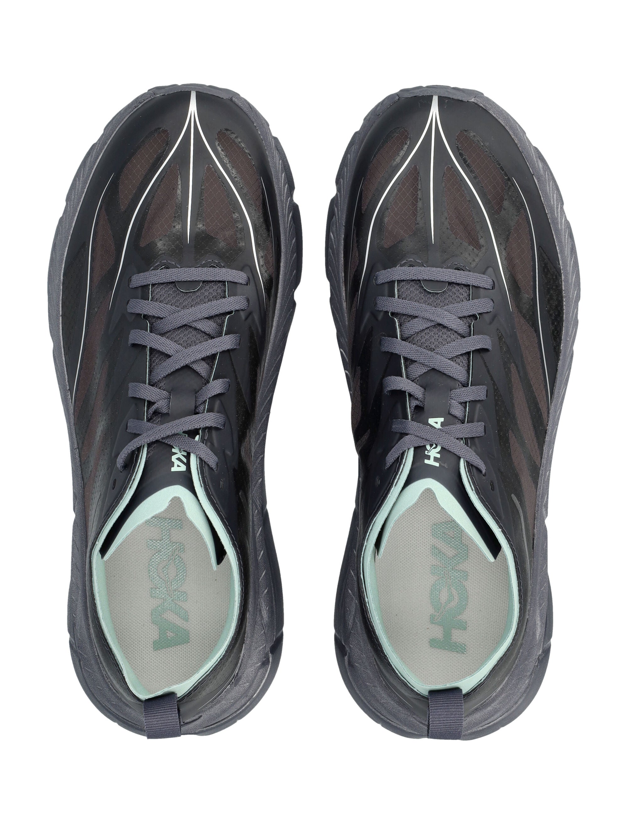 Hoka One Mafate Speed 4 Lite Sneakers Charcoal Grey Synthetic Sole