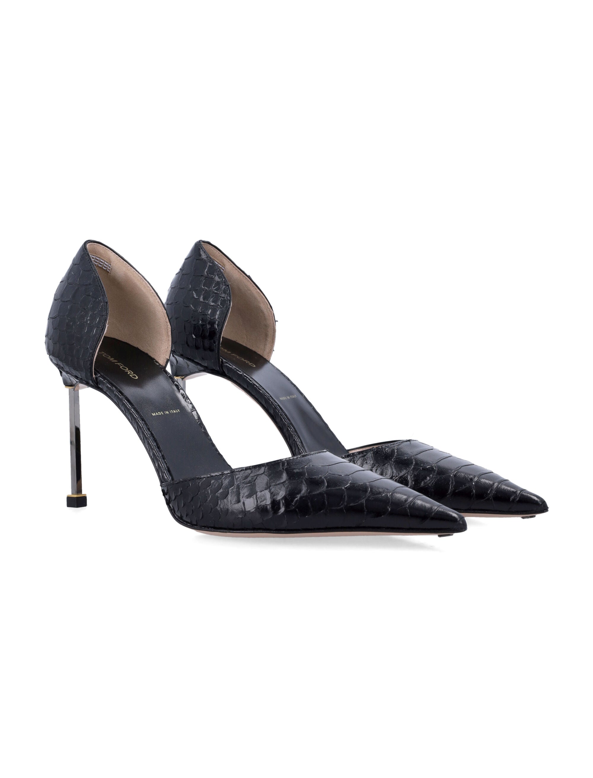 Tom Ford printed python leather Pumps Black Upper