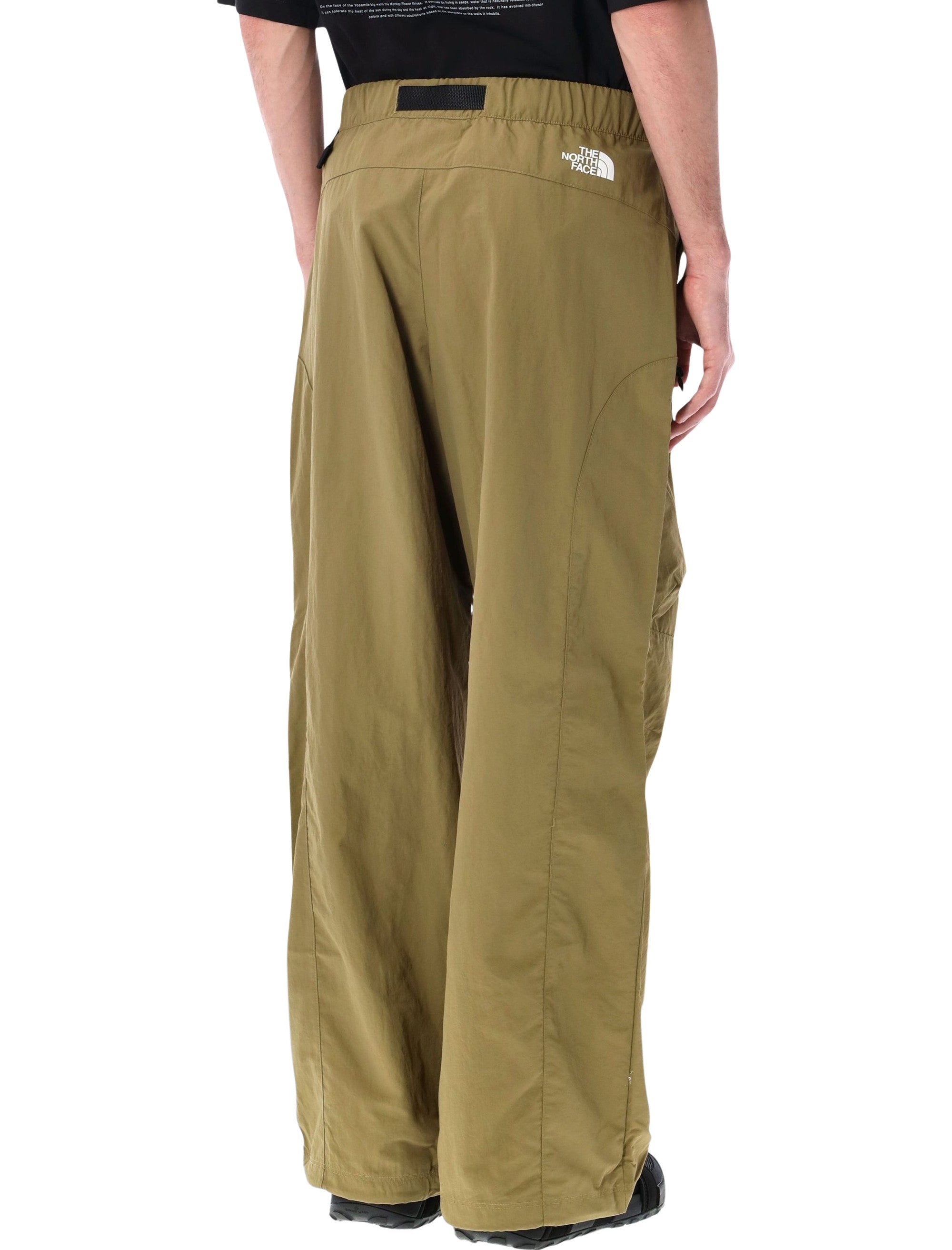 The North Face Nse Wide-Leg Pants With Belt Olive Nylon