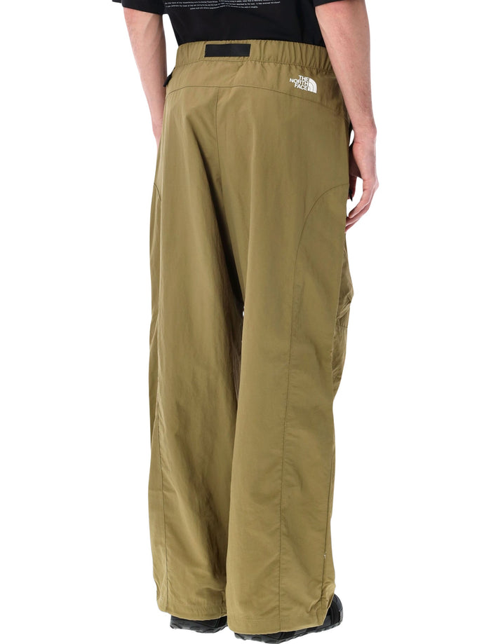 The North Face Nse Wide-Leg Pants With Belt Olive Nylon