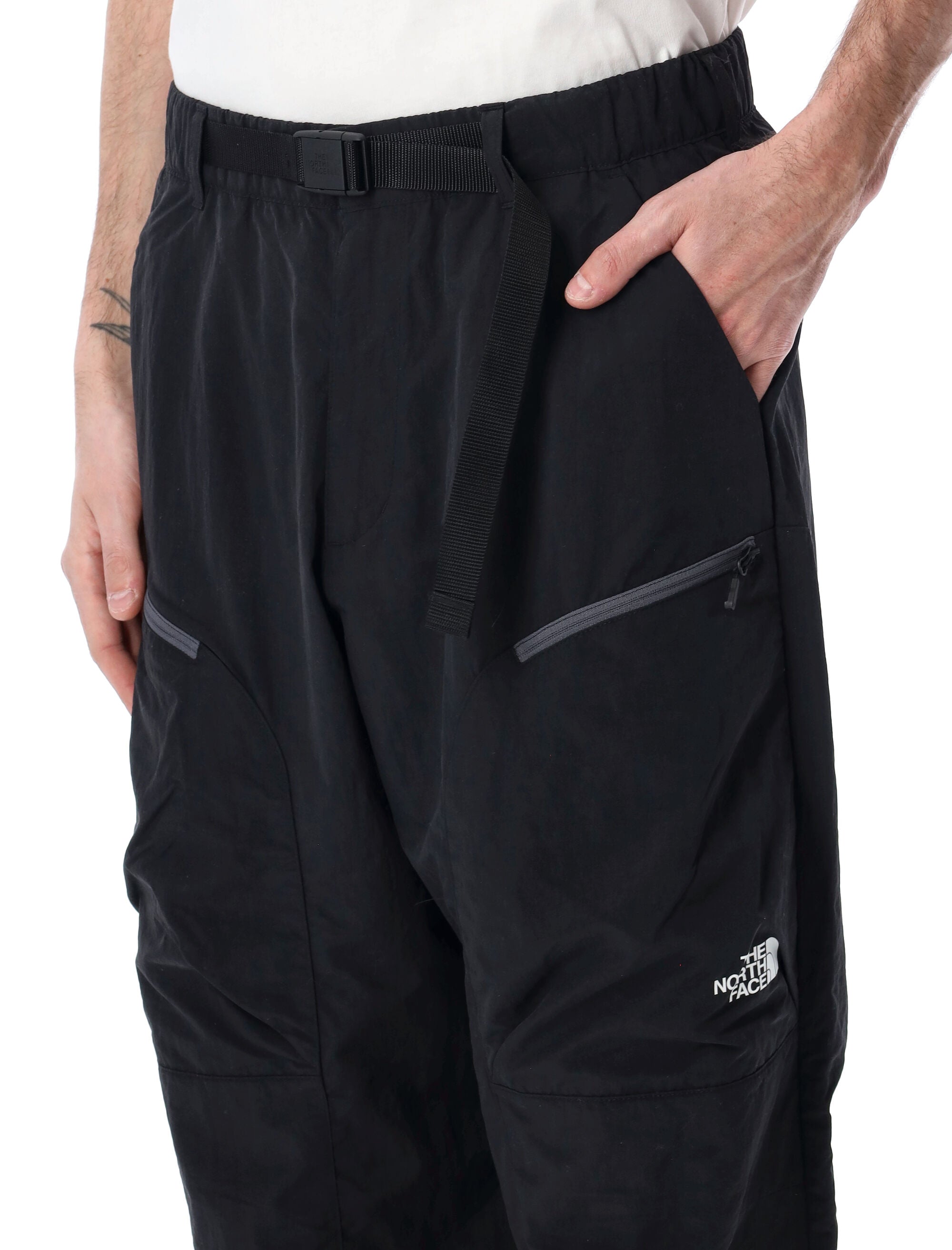 The North Face Nse Wide-Leg Pants With Belt Black Nylon