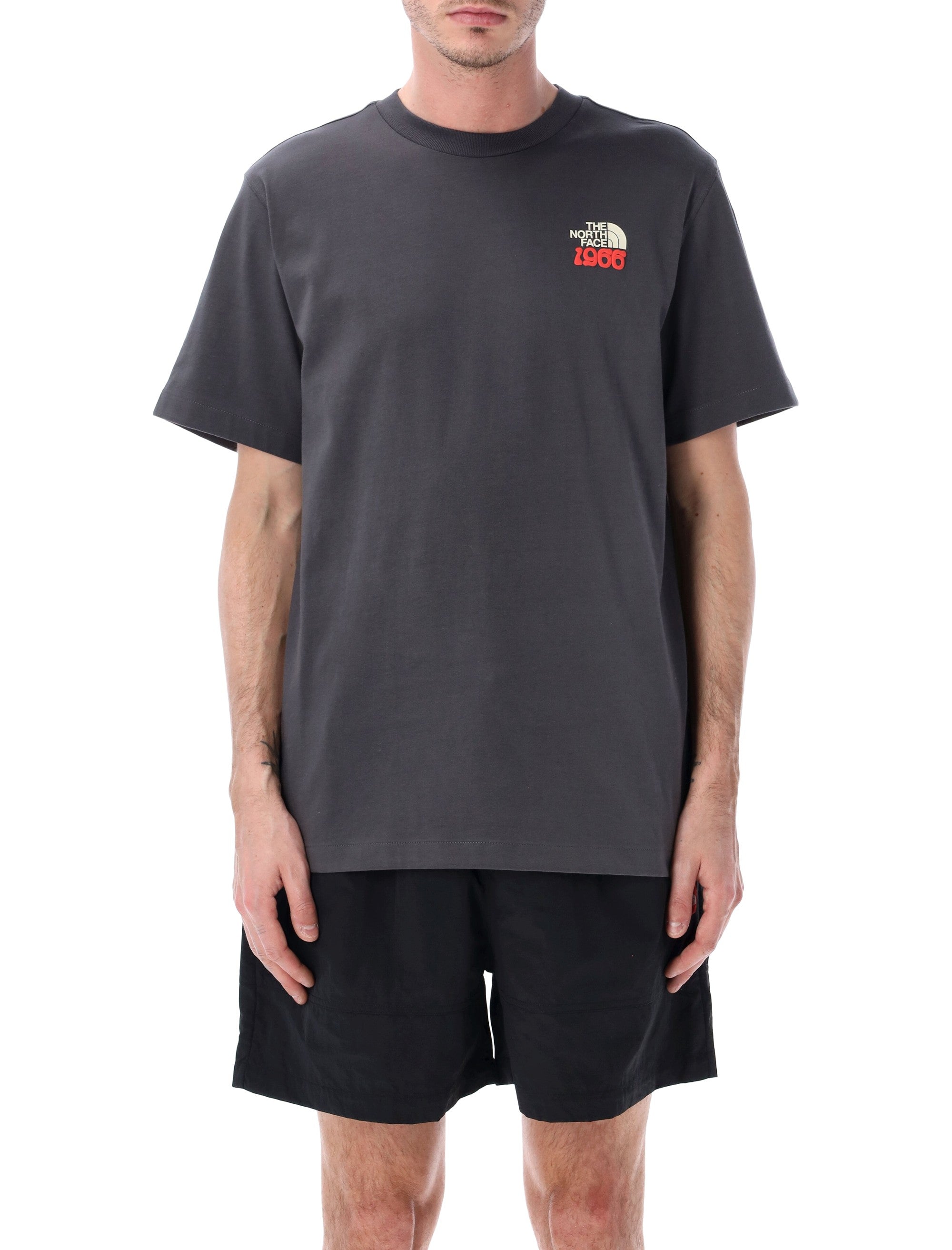 The North Face 1966 Flora Graphic Print T-Shirt Dark Grey Cotton