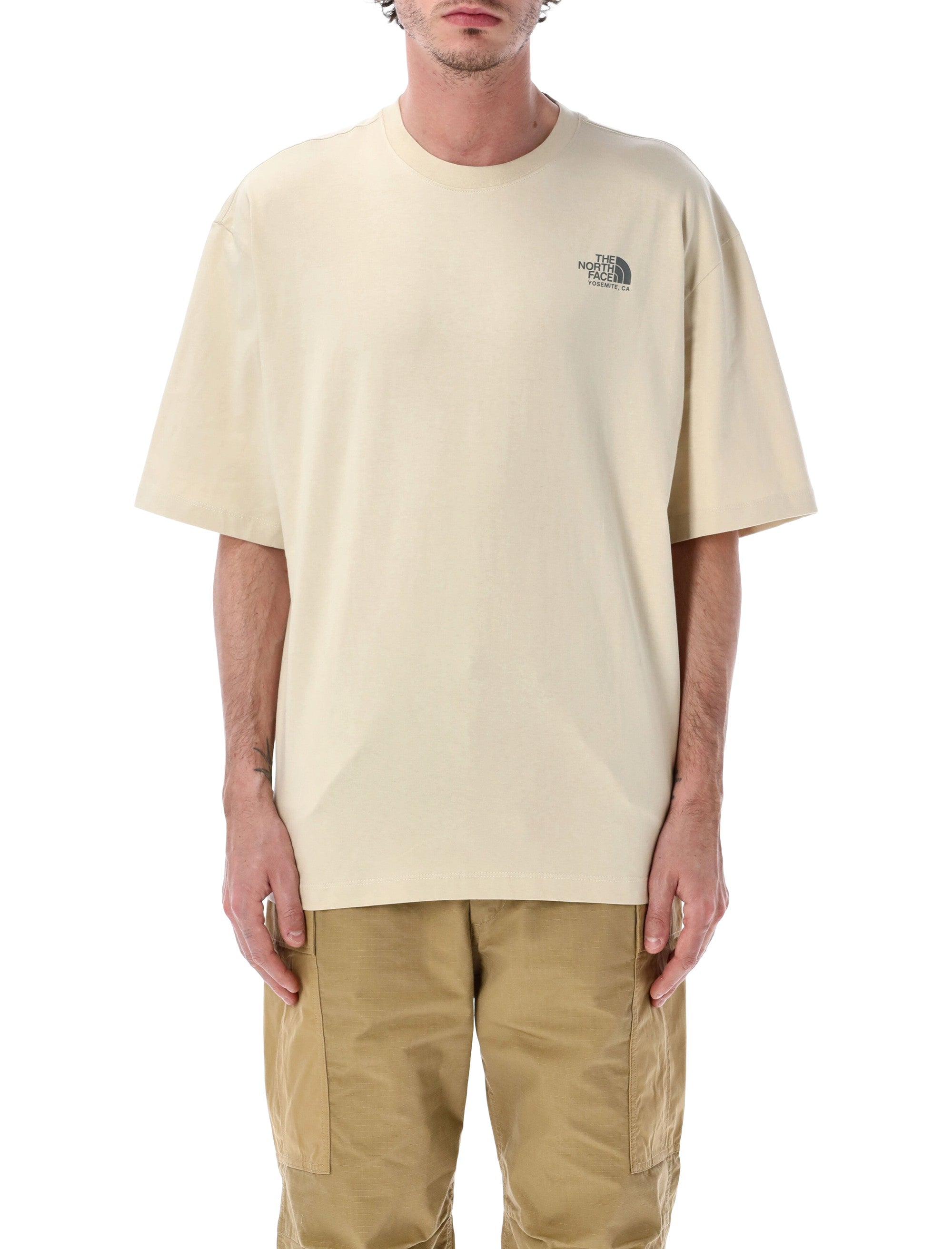 The North Face Plant & Flora Oversized T-Shirt Light Beige Cotton