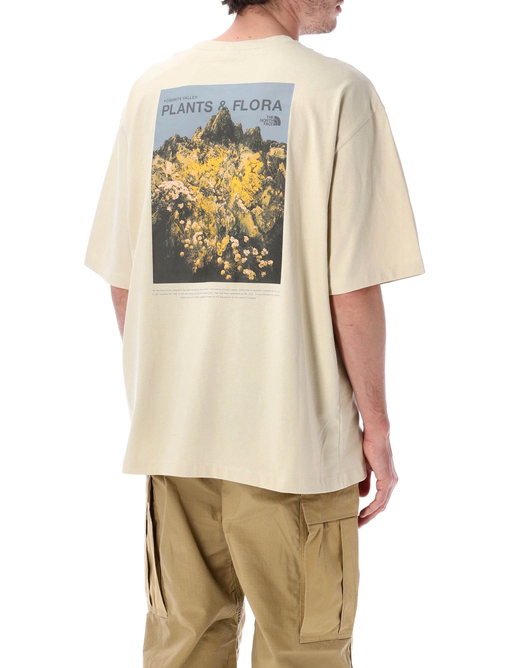 The North Face Plant & Flora Oversized T-Shirt Light Beige Cotton