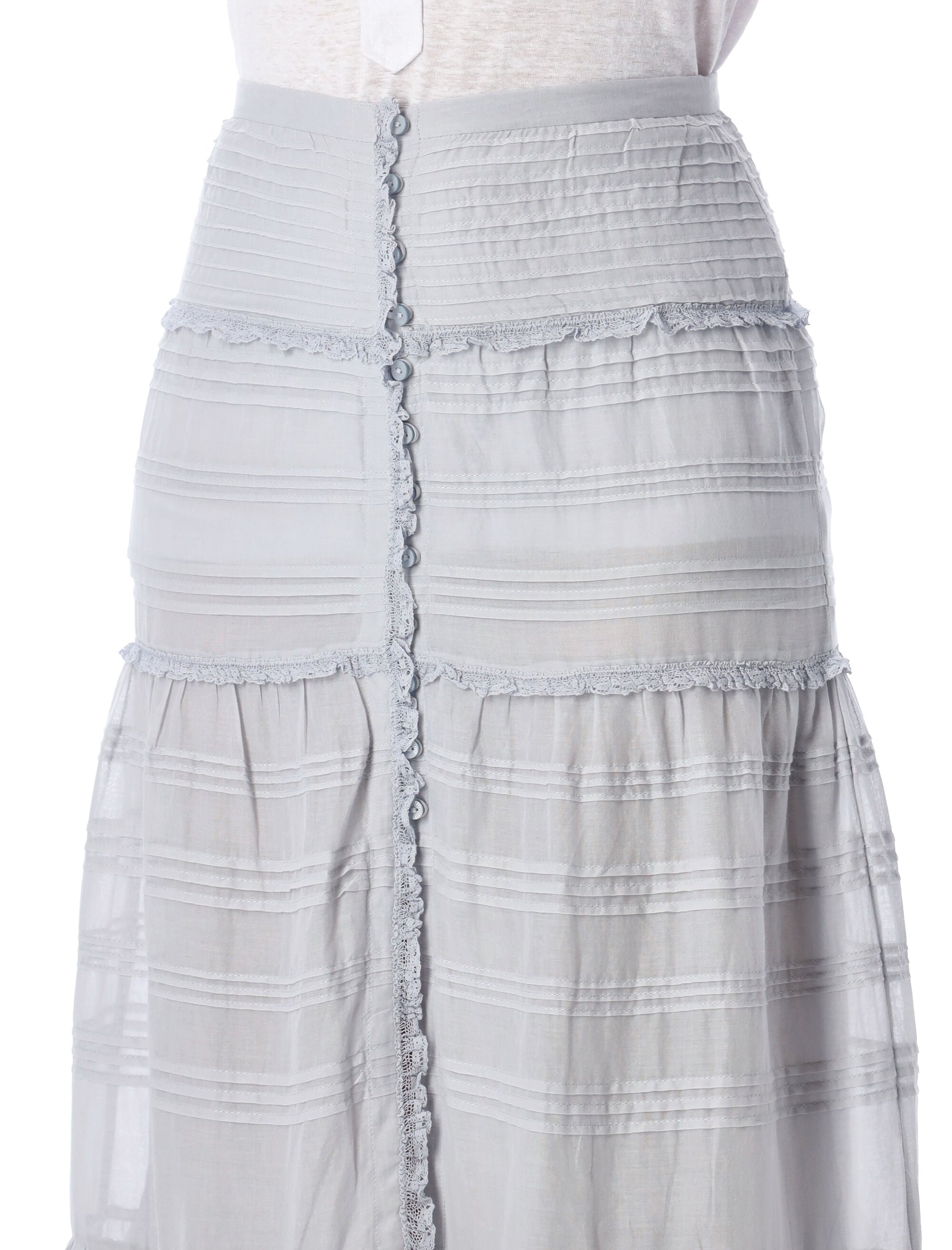 Marant Étoile Paoline organic cotton & lace skirt Light Blue