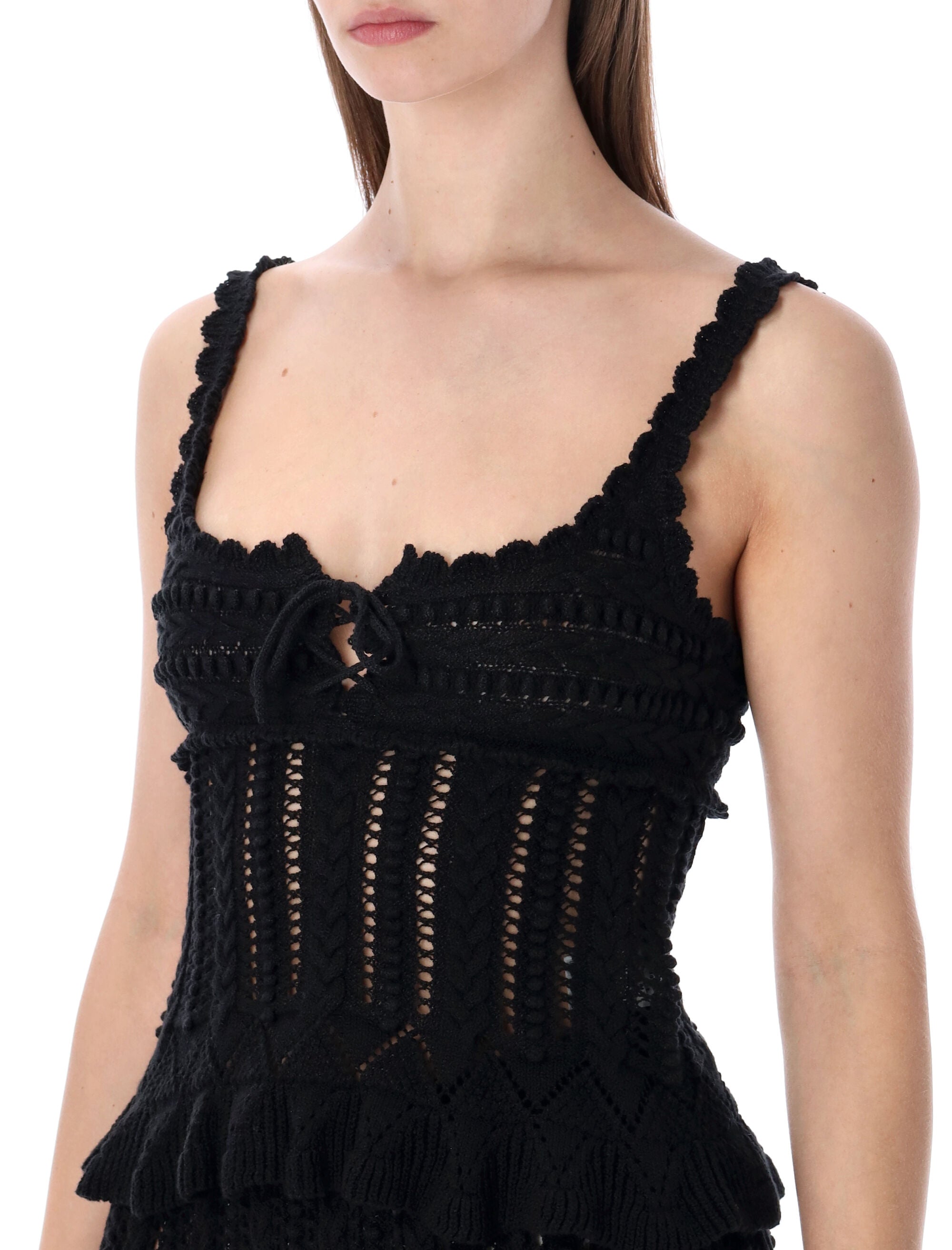 Marant Étoile Neves frilly tank top Black Cotton