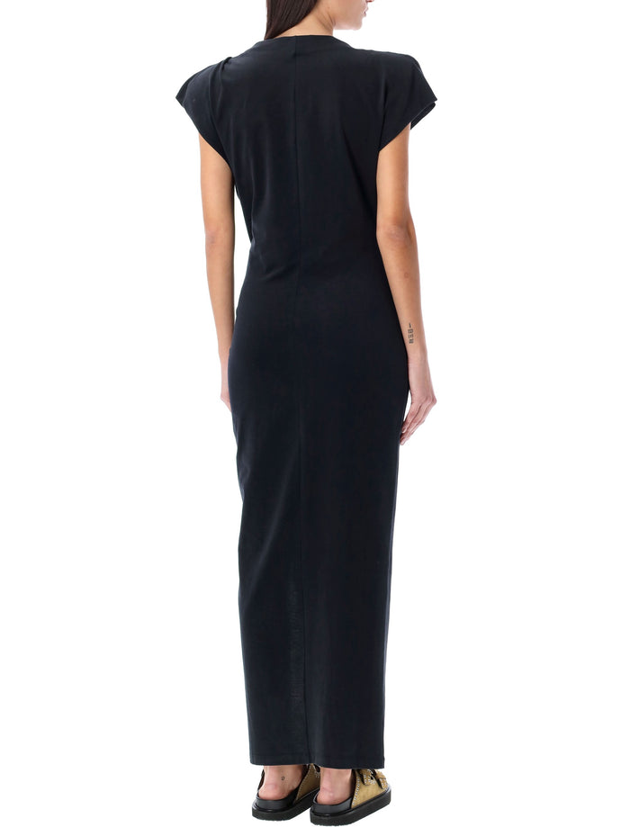 Isabel Marant Nadela cotton draped maxi dress Black