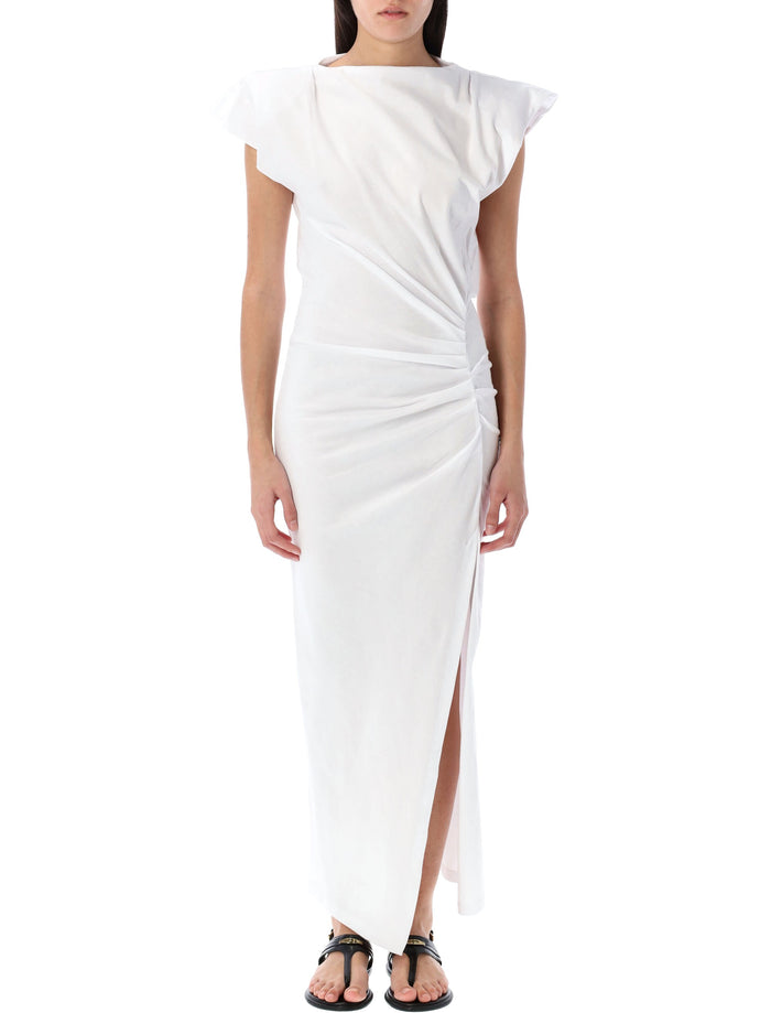 Isabel Marant Nadela cotton draped maxi dress White