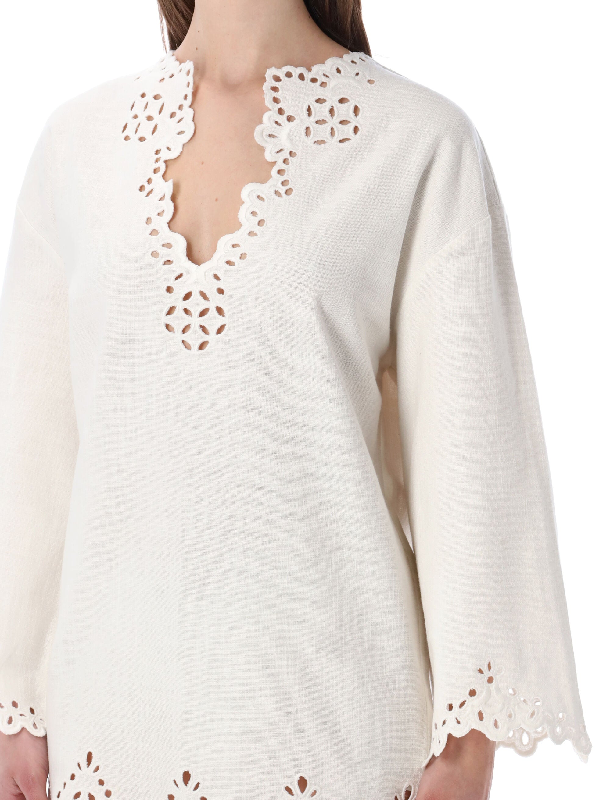 Marant Étoile Sherazade openwork dress White Cotton