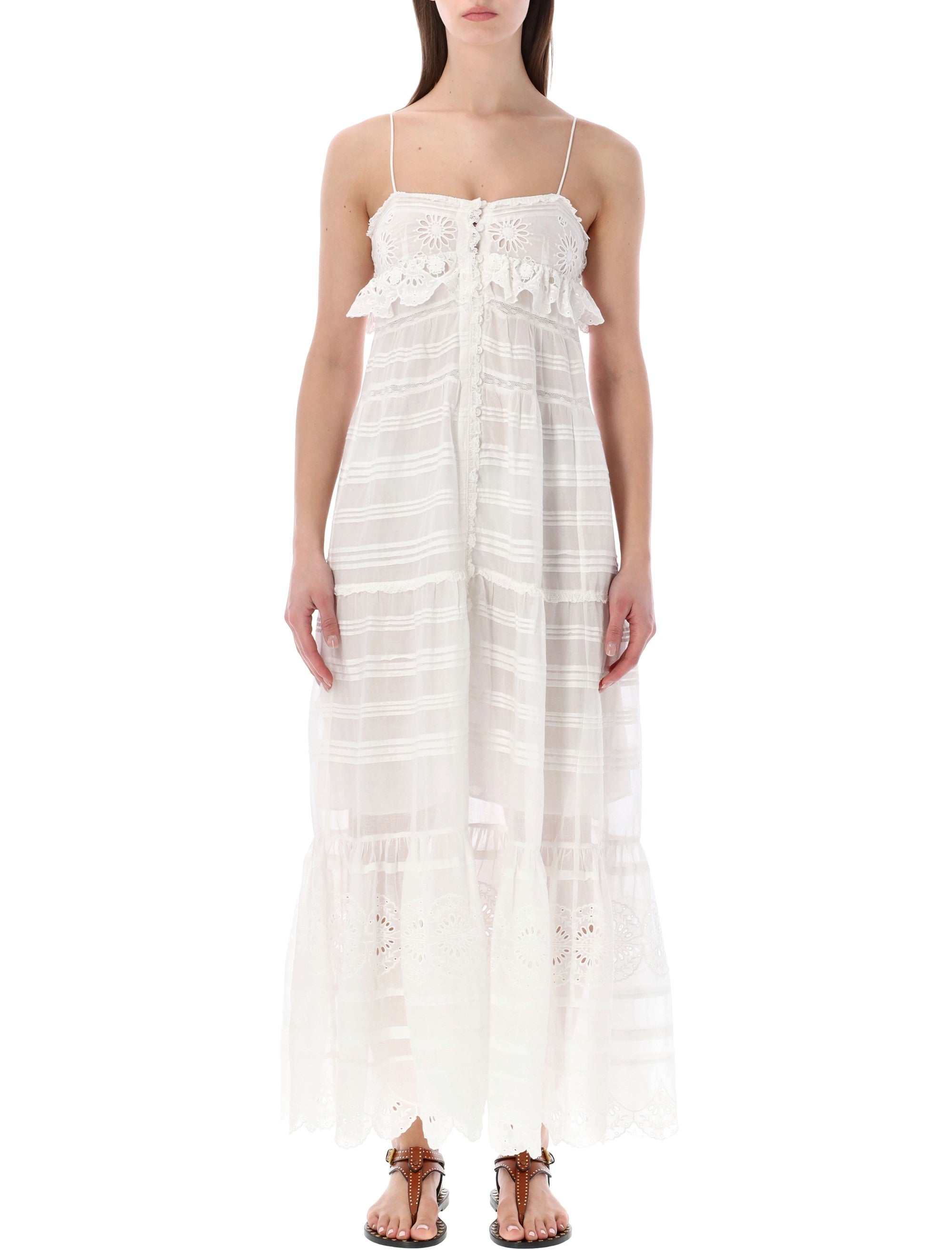 Marant Étoile Paule lace dress White Cotton