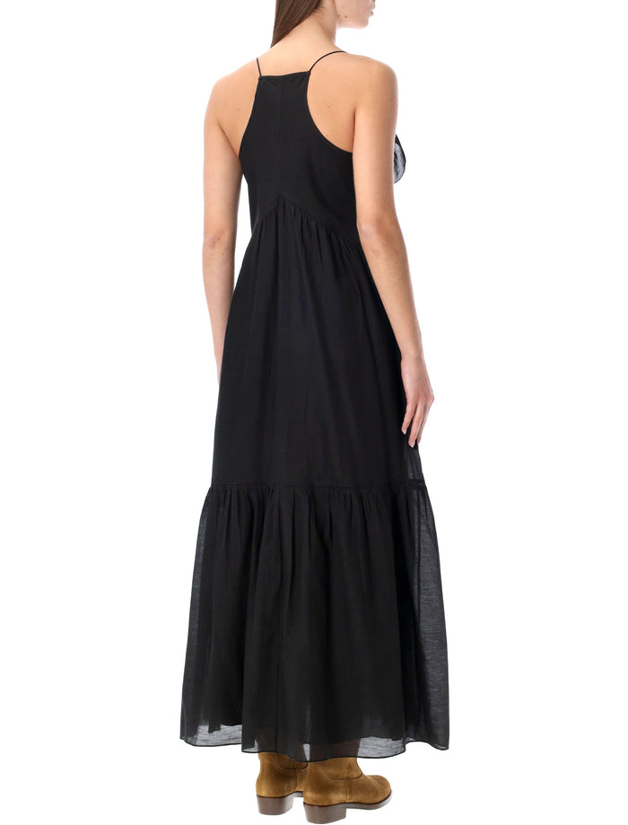 Marant Étoile Vasma organic cotton voile dress Black