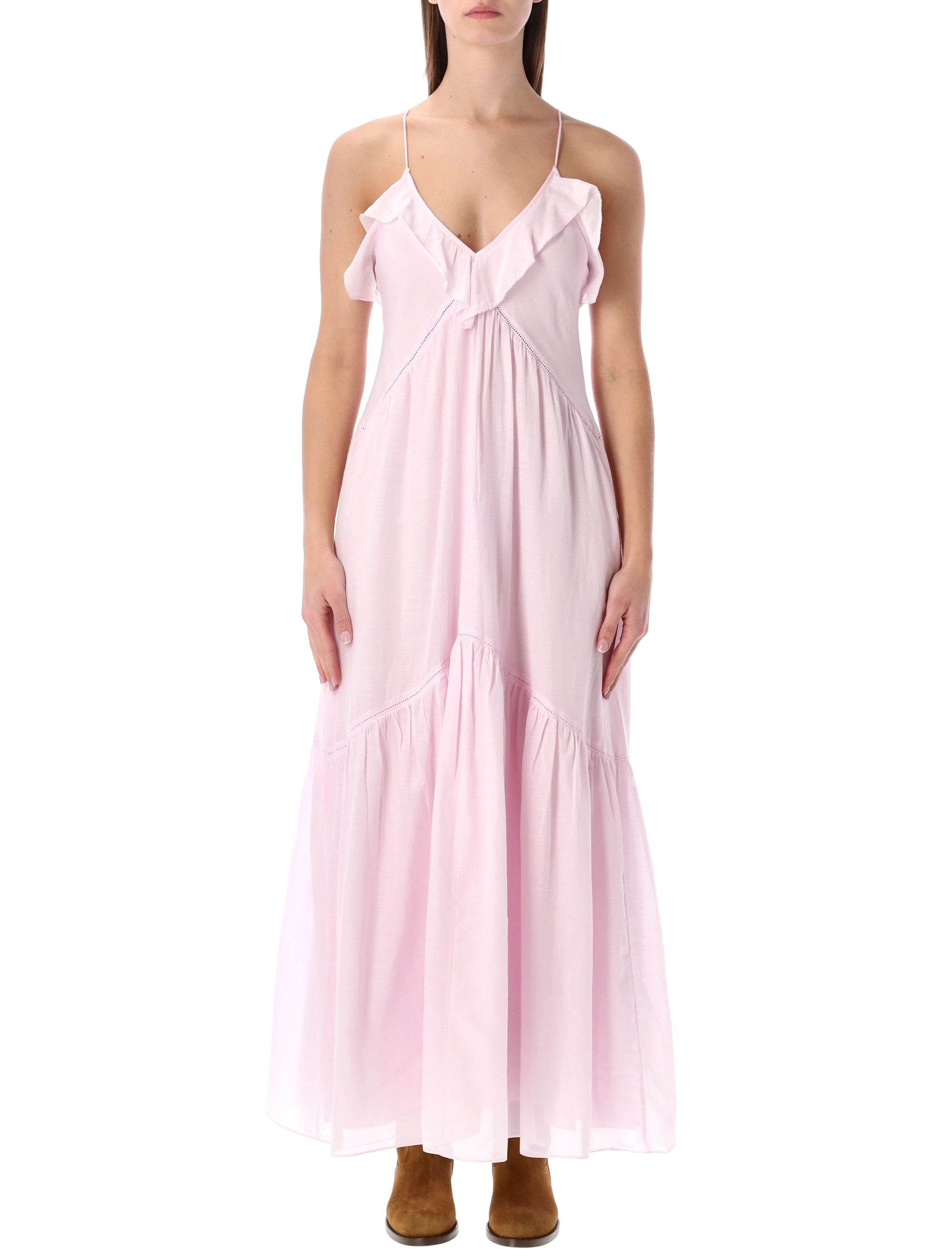 Marant Étoile Vasma organic cotton voile dress Light Pink