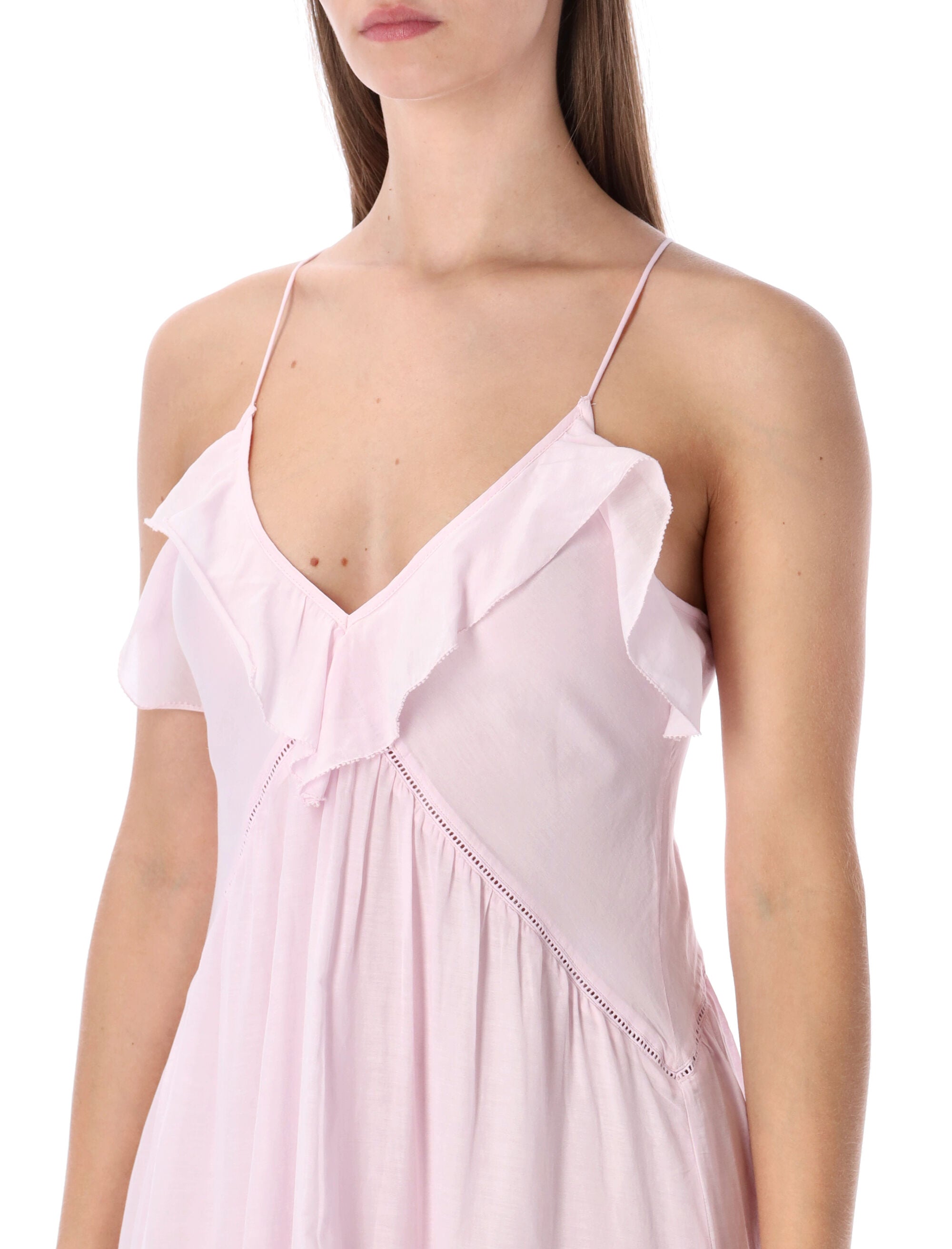 Marant Étoile Vasma organic cotton voile dress Light Pink