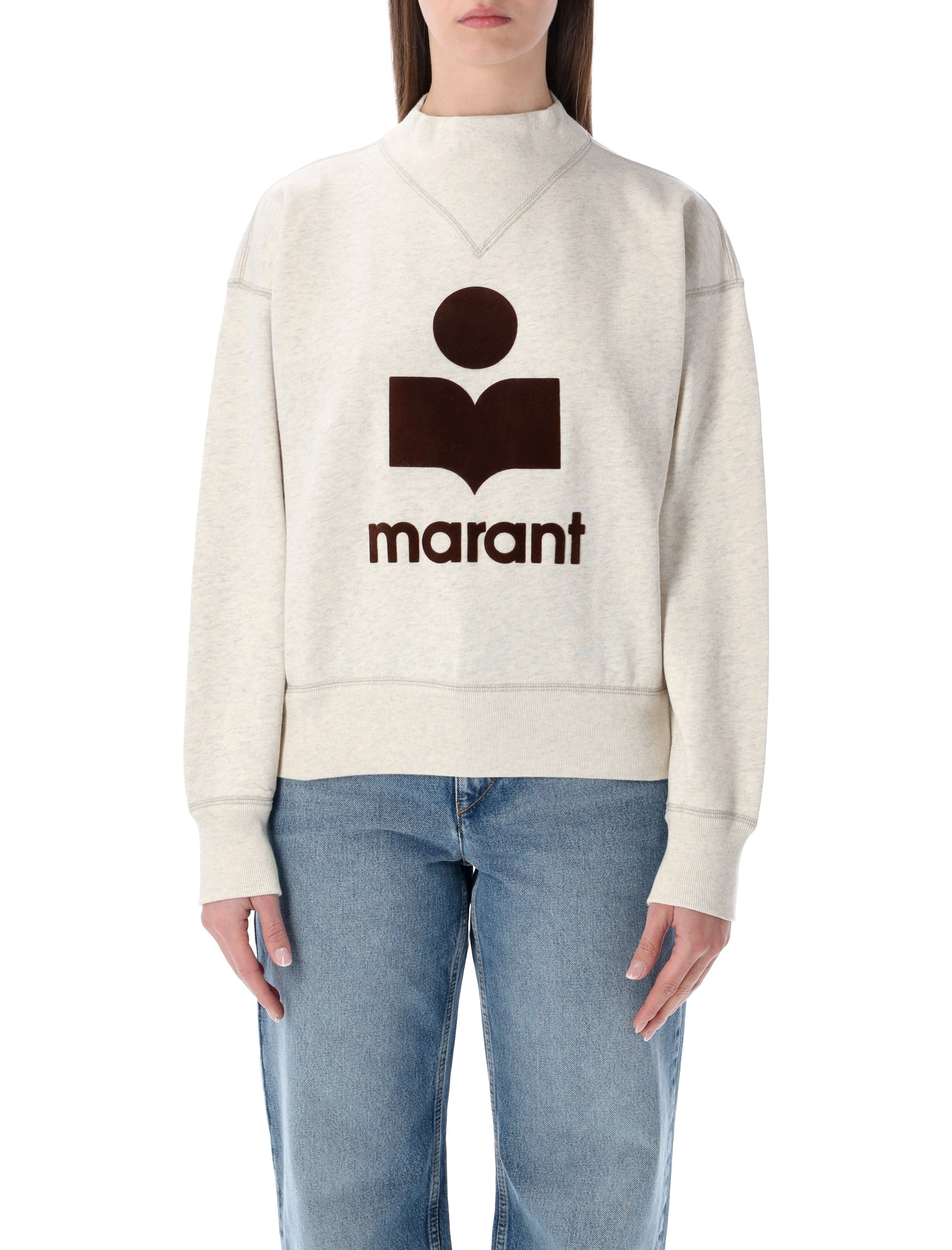 Marant Étoile Moby cotton sweatshirt ecru Brown