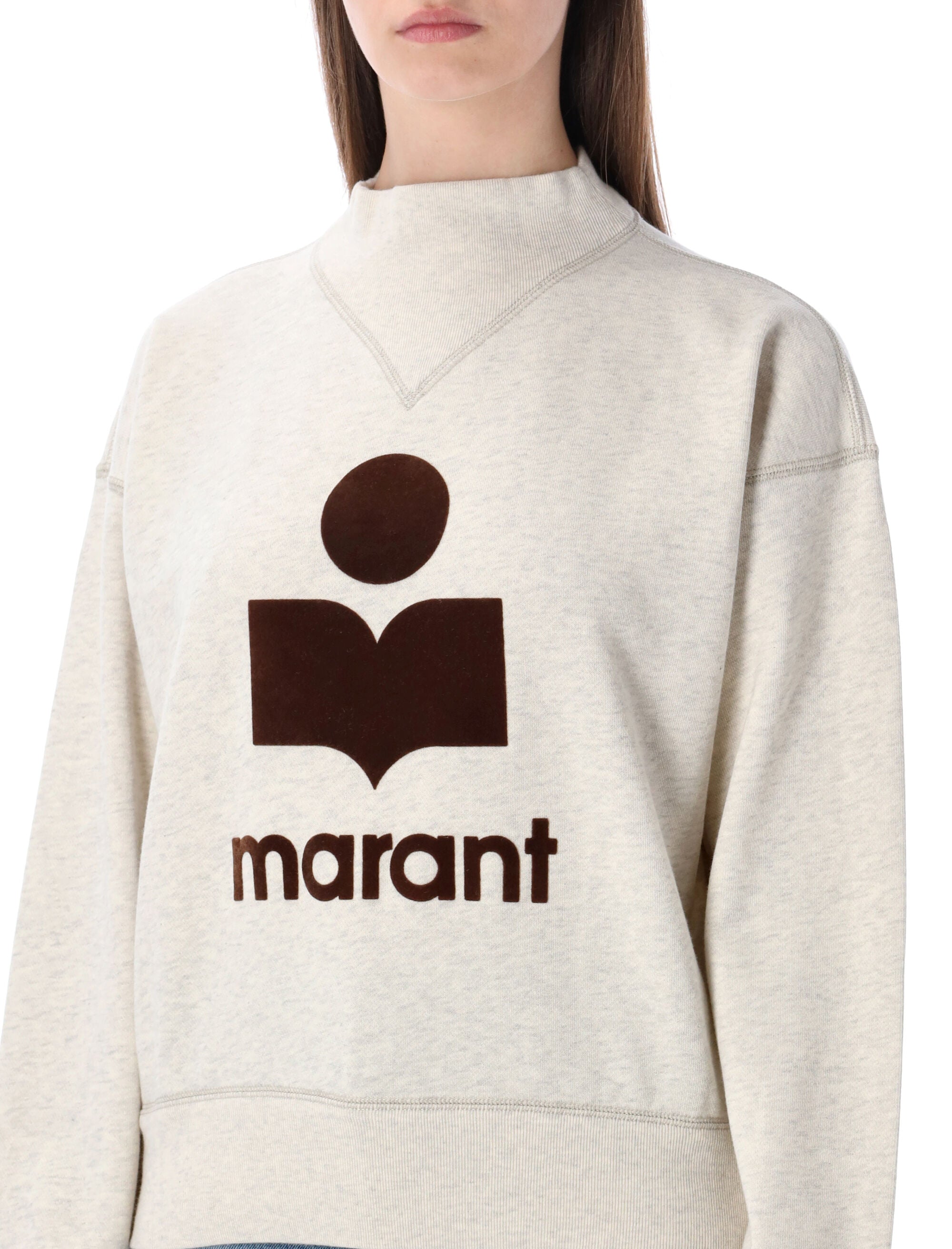 Marant Étoile Moby cotton sweatshirt ecru Brown