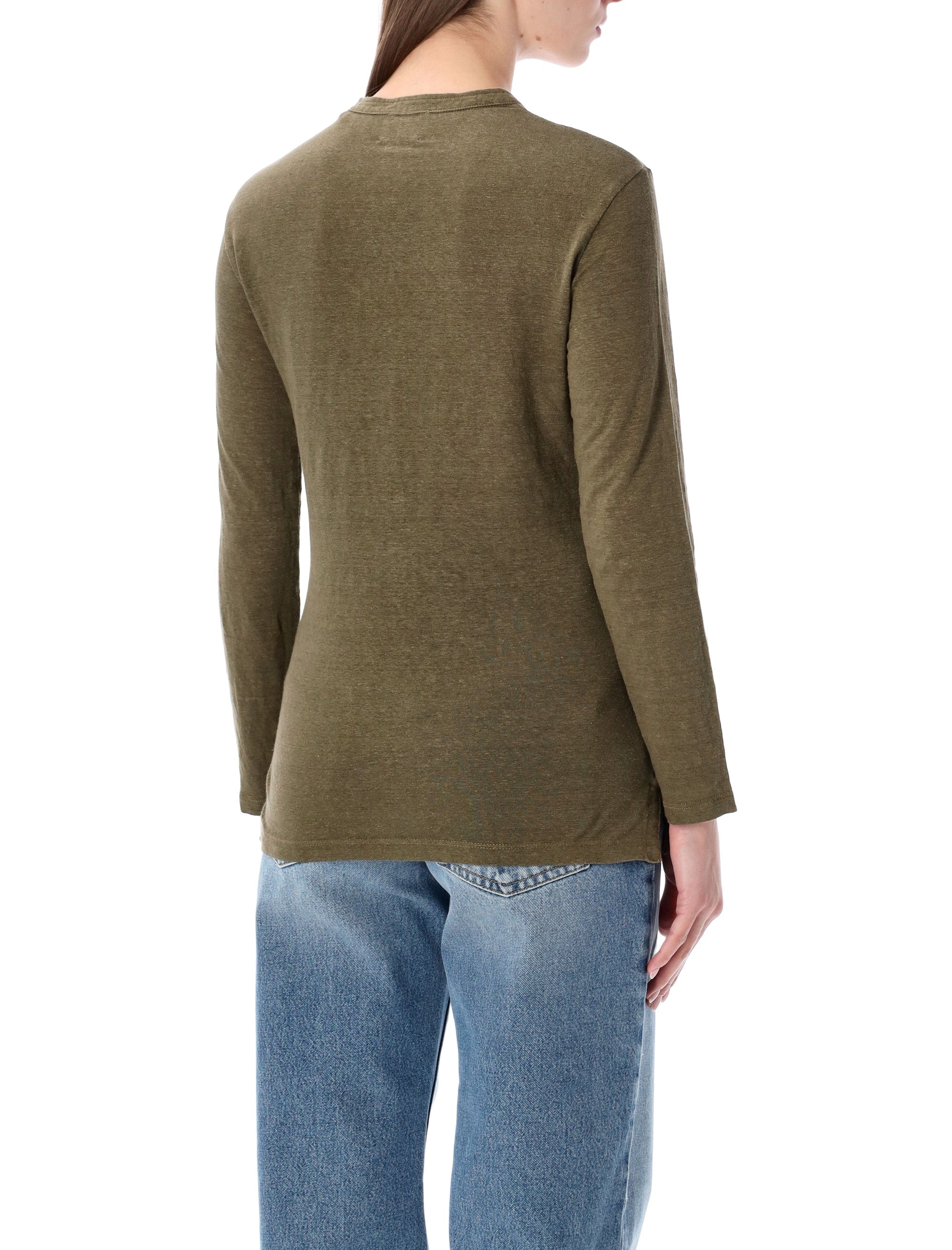 Marant Étoile Lucy linen t-shirt Dark Khaki