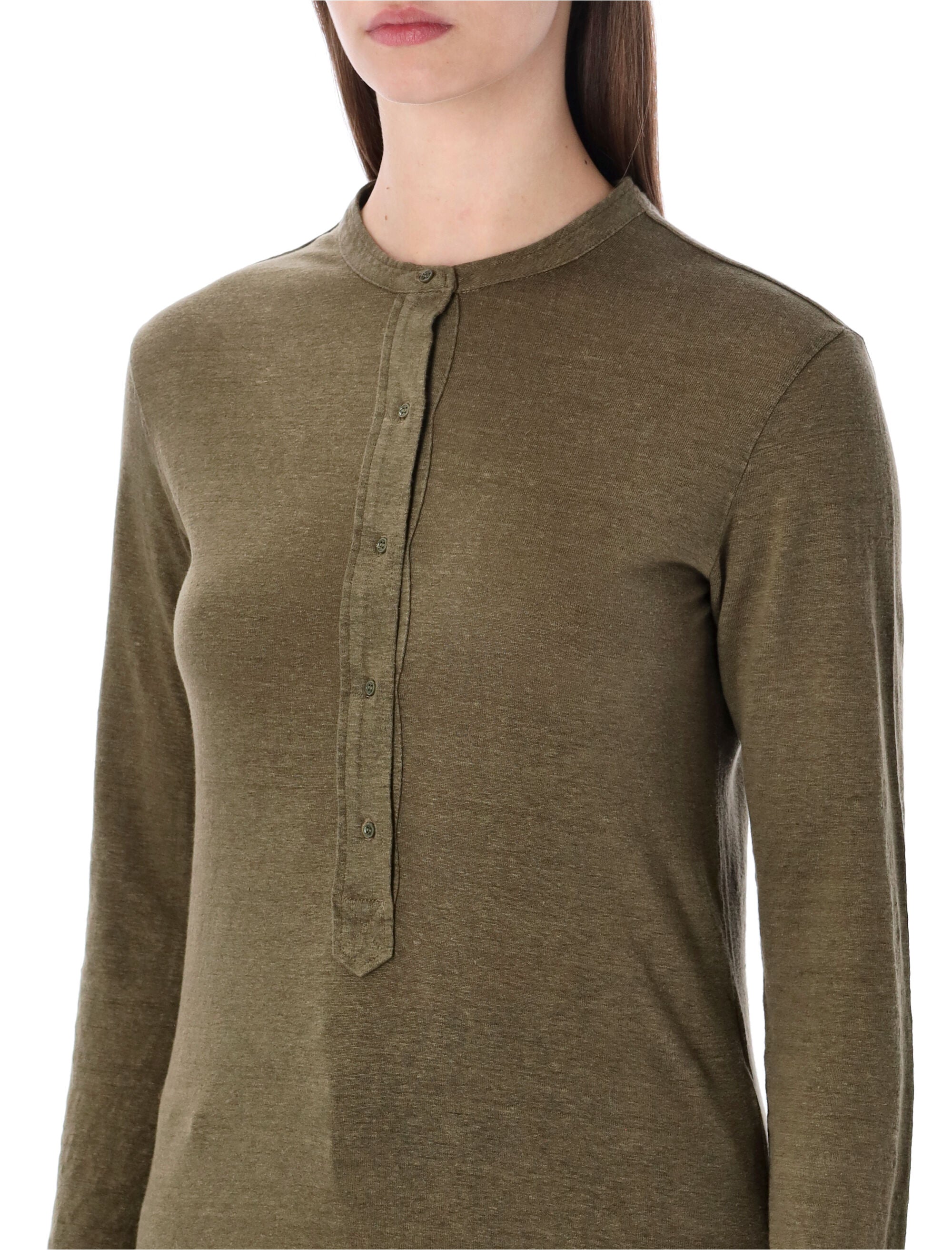 Marant Étoile Lucy linen t-shirt Dark Khaki