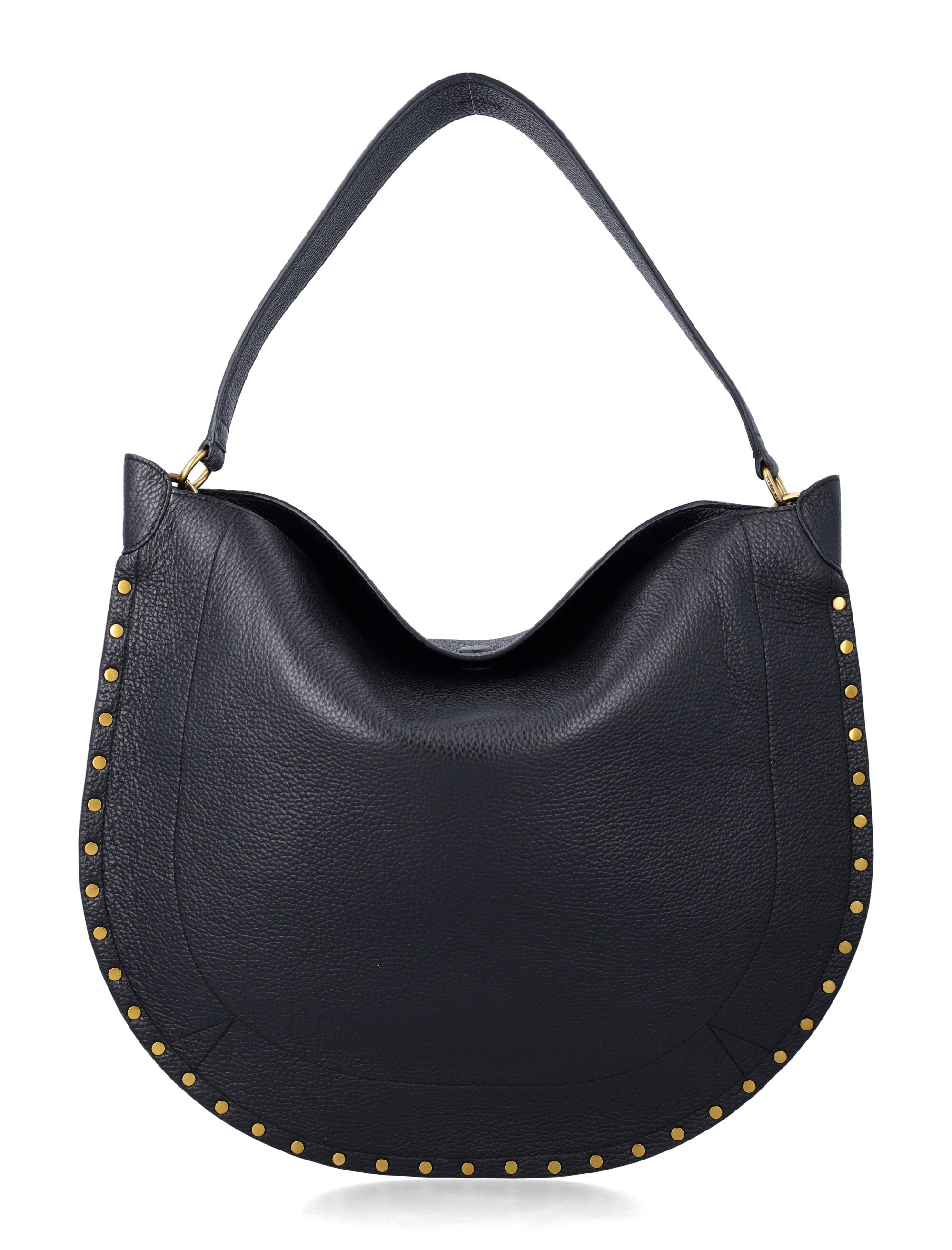 Isabel Marant Oskan Black Suede Hobo Bag Cowhide Shoulder