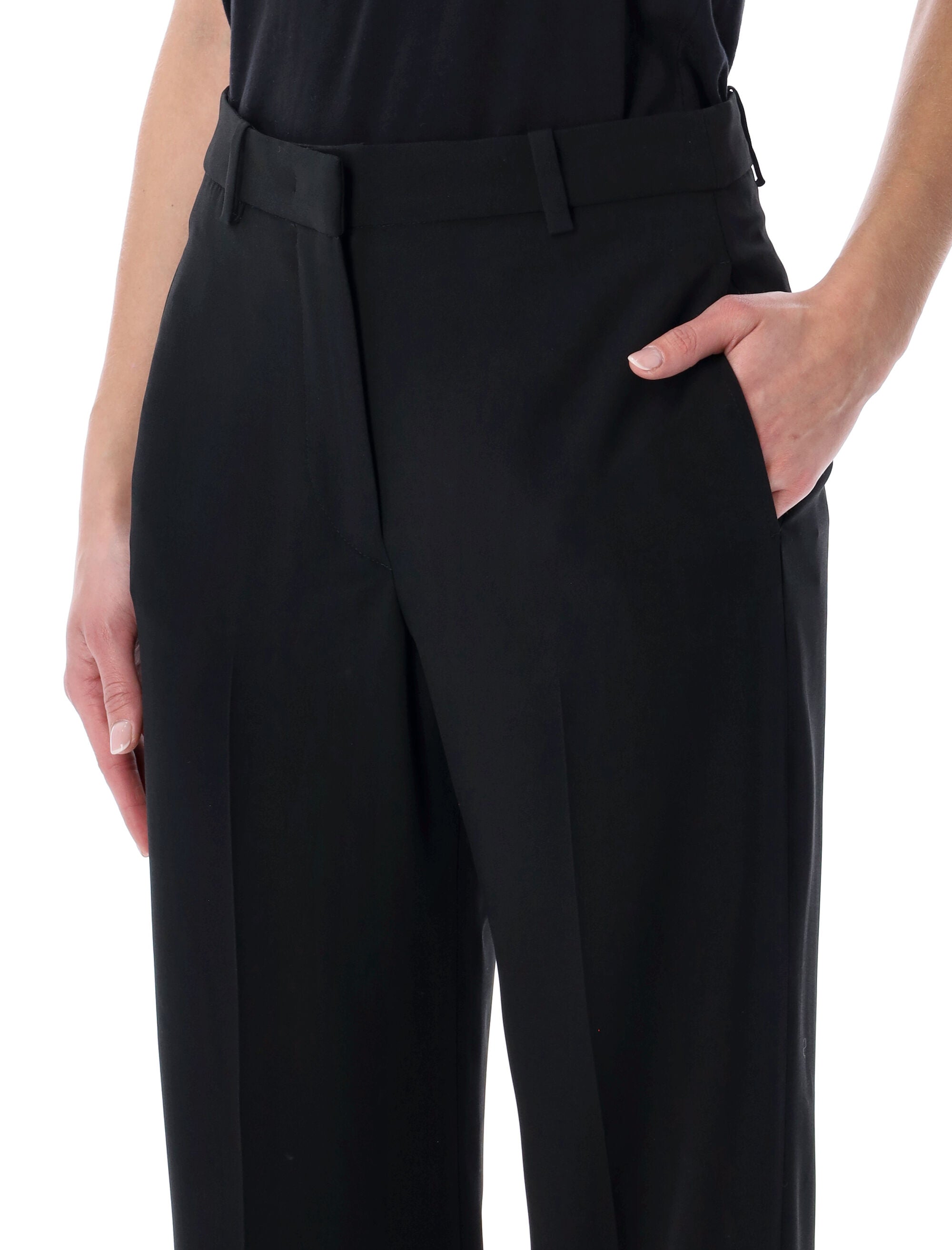 Isabel Marant Noanda fluid crepe trousers Black Acetate Pant