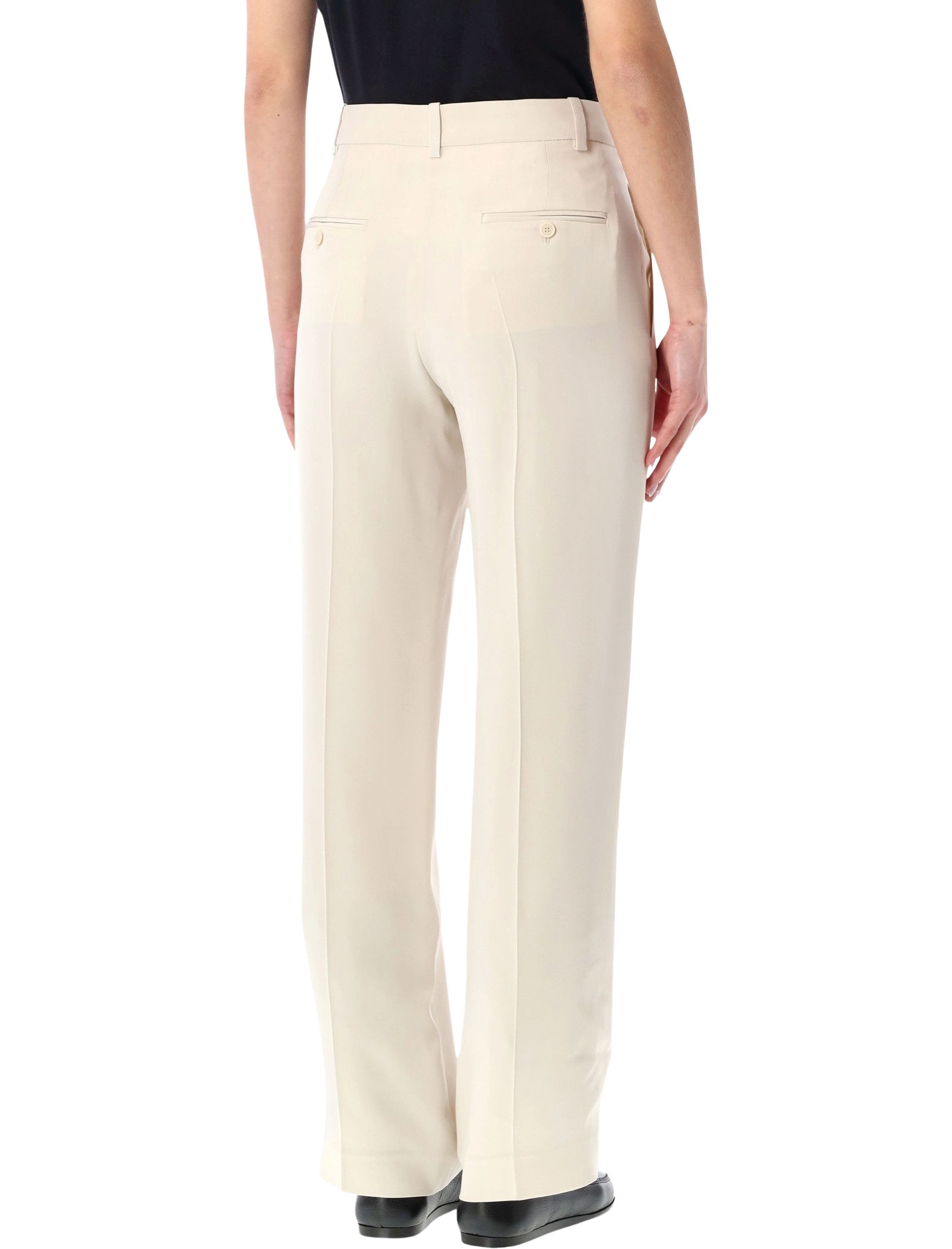 Isabel Marant Noanda Fluid Crepe Trousers Ecru Acetate Pant