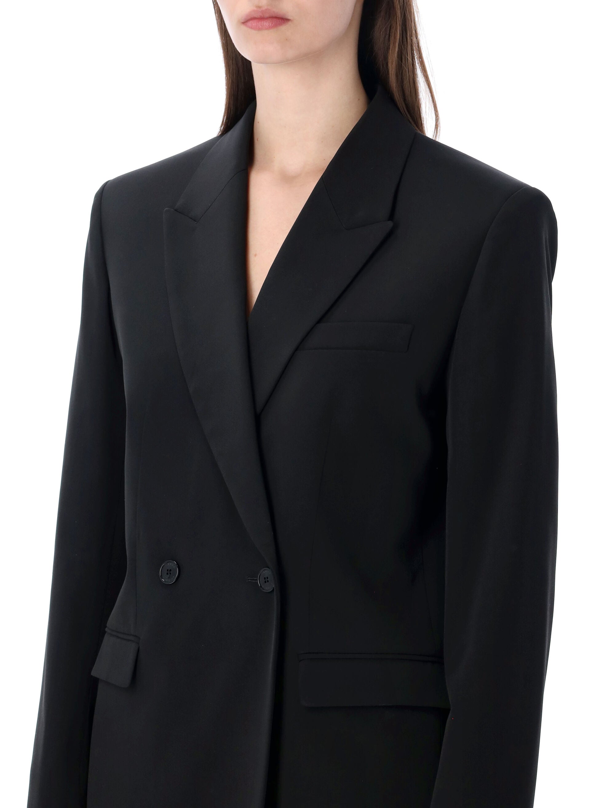 Isabel Marant Calie silk crepe jacket Black Acetate Blazer