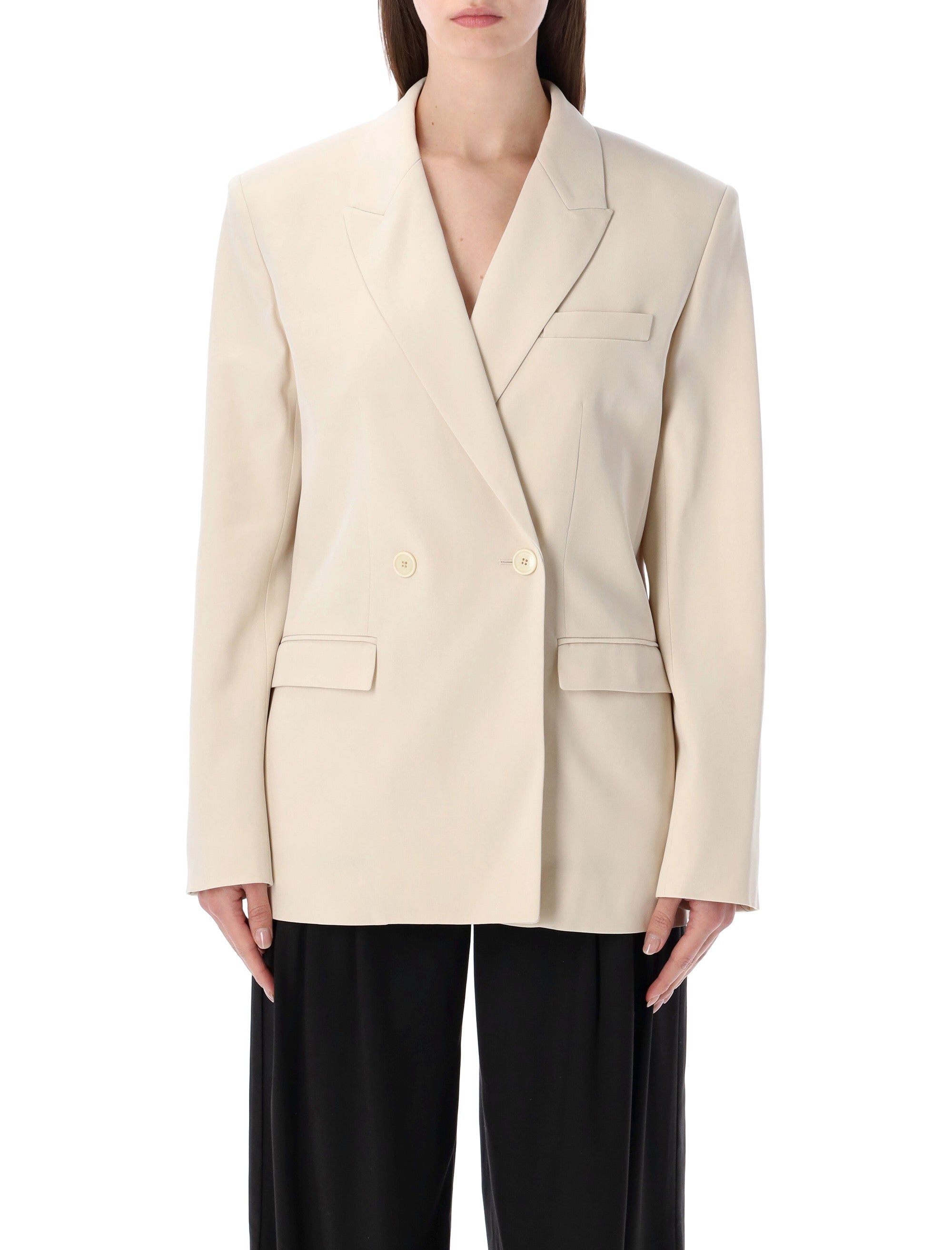 Isabel Marant Calie silk crepe jacket Ecru Acetate Blazer
