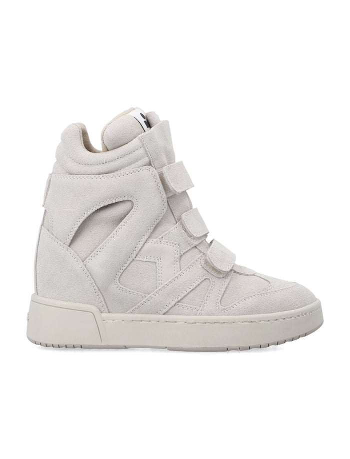 Isabel Marant Im3 High-Top Wedge Womans Sneakers Ecru Cowhide Sole