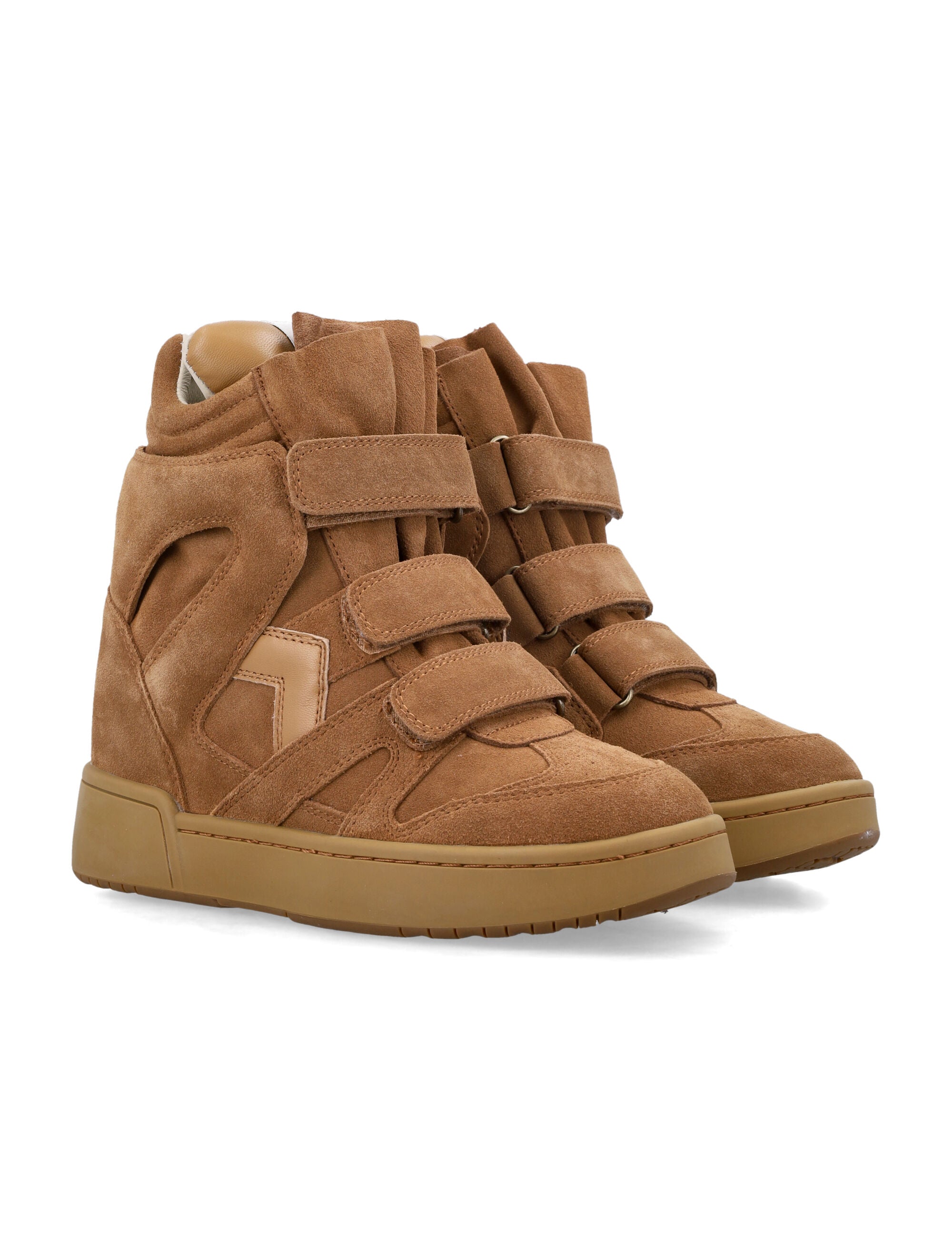 Isabel Marant IM3 high-top wedge womans sneakers Cognac Cowhide Sole
