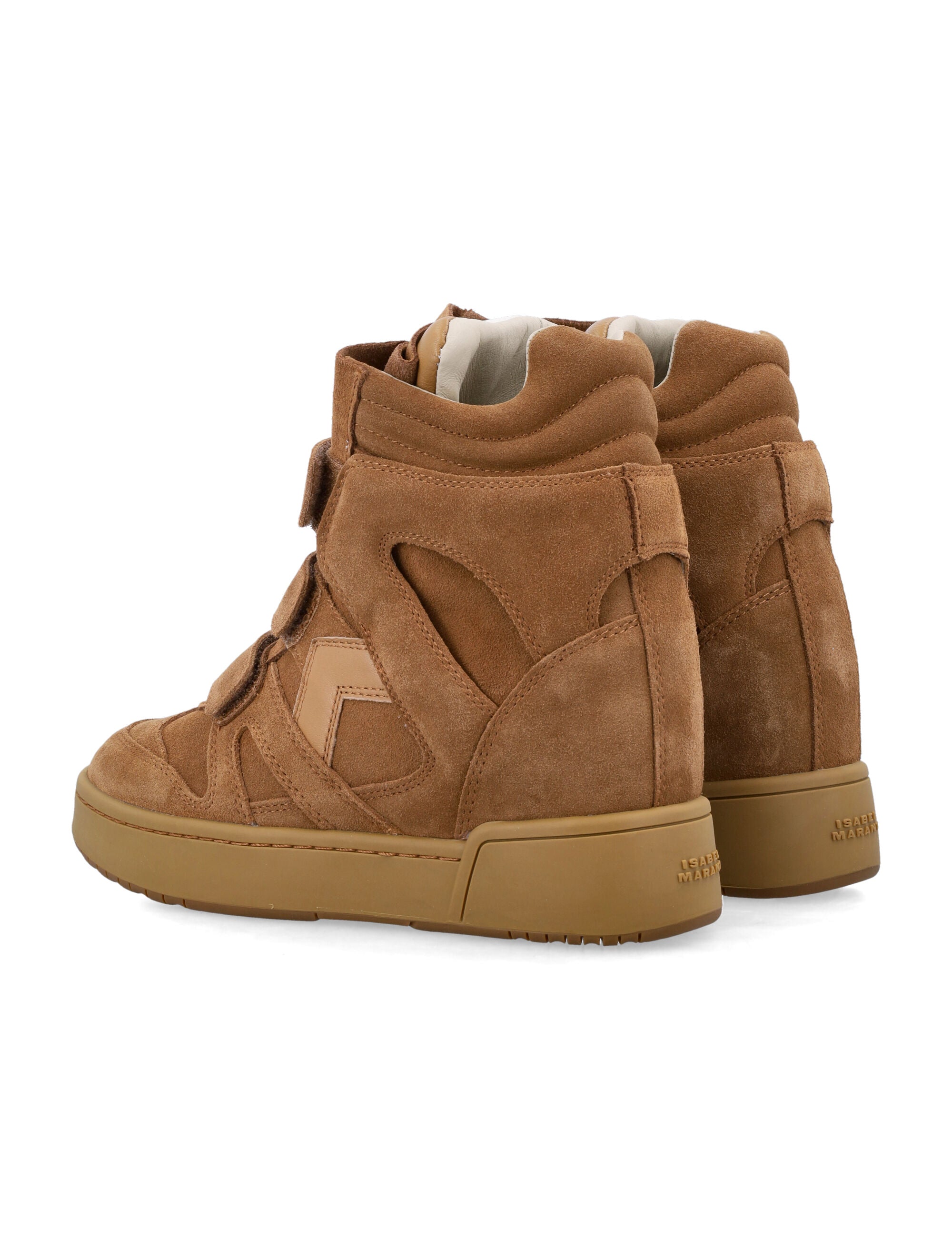 Isabel Marant IM3 high-top wedge womans sneakers Cognac Cowhide Sole