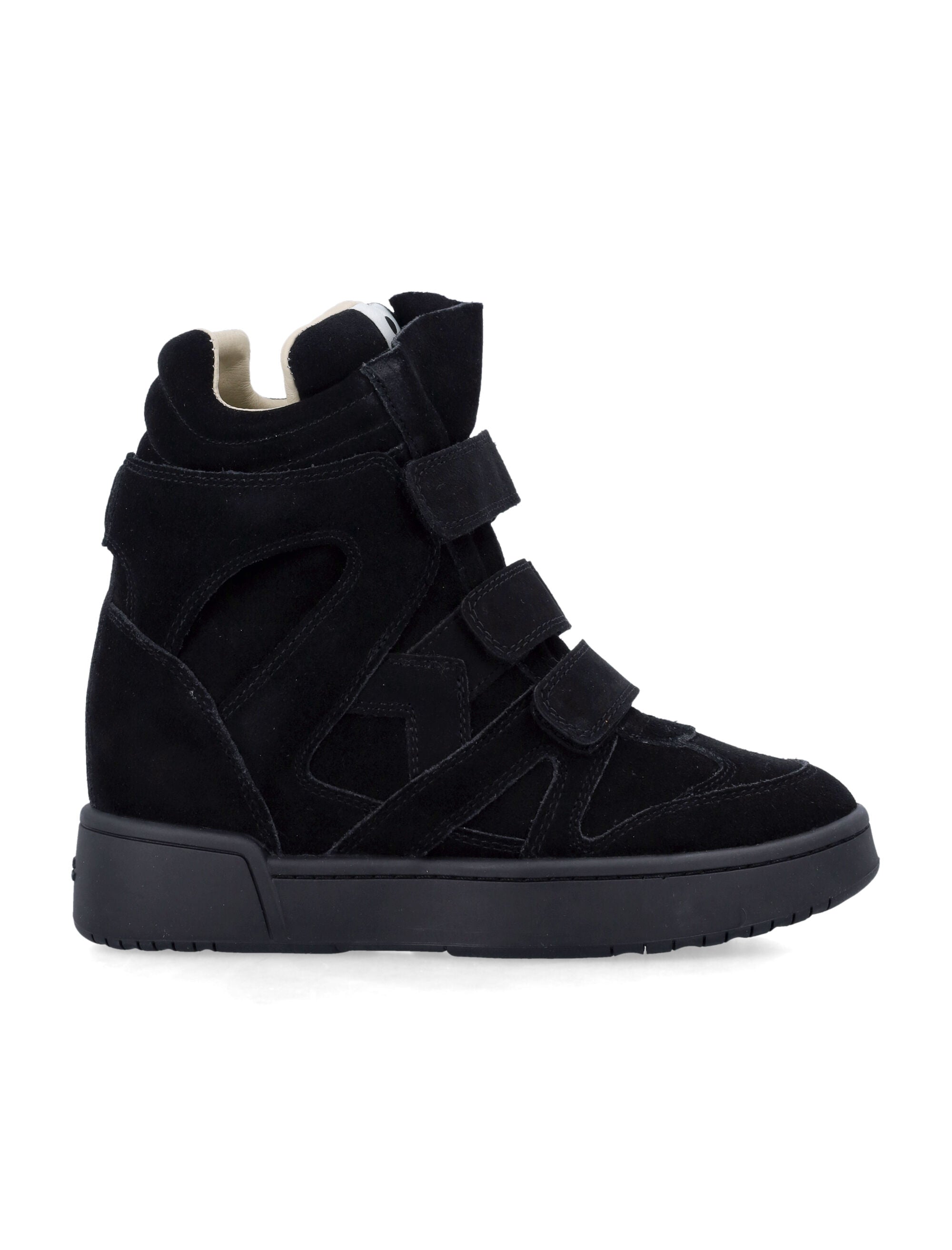 Isabel Marant IM3 high-top wedge womans sneakers Black Midnight Cowhide Sole