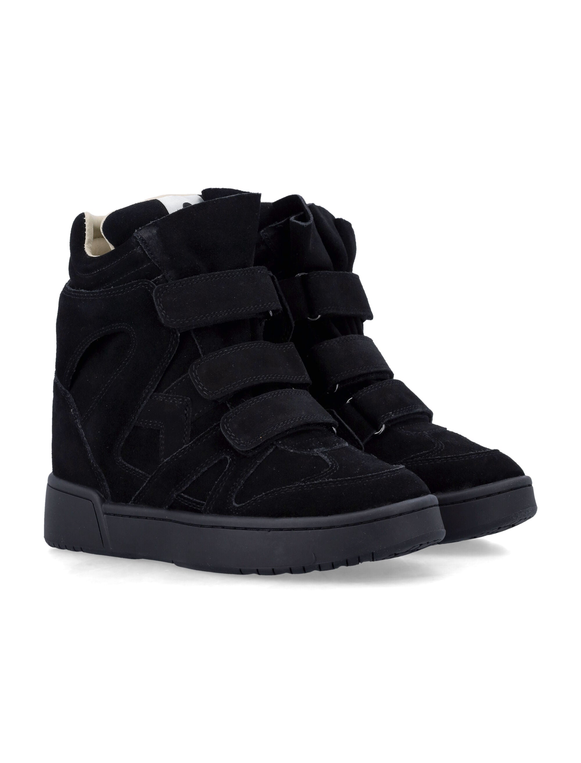 Isabel Marant IM3 high-top wedge womans sneakers Black Midnight Cowhide Sole