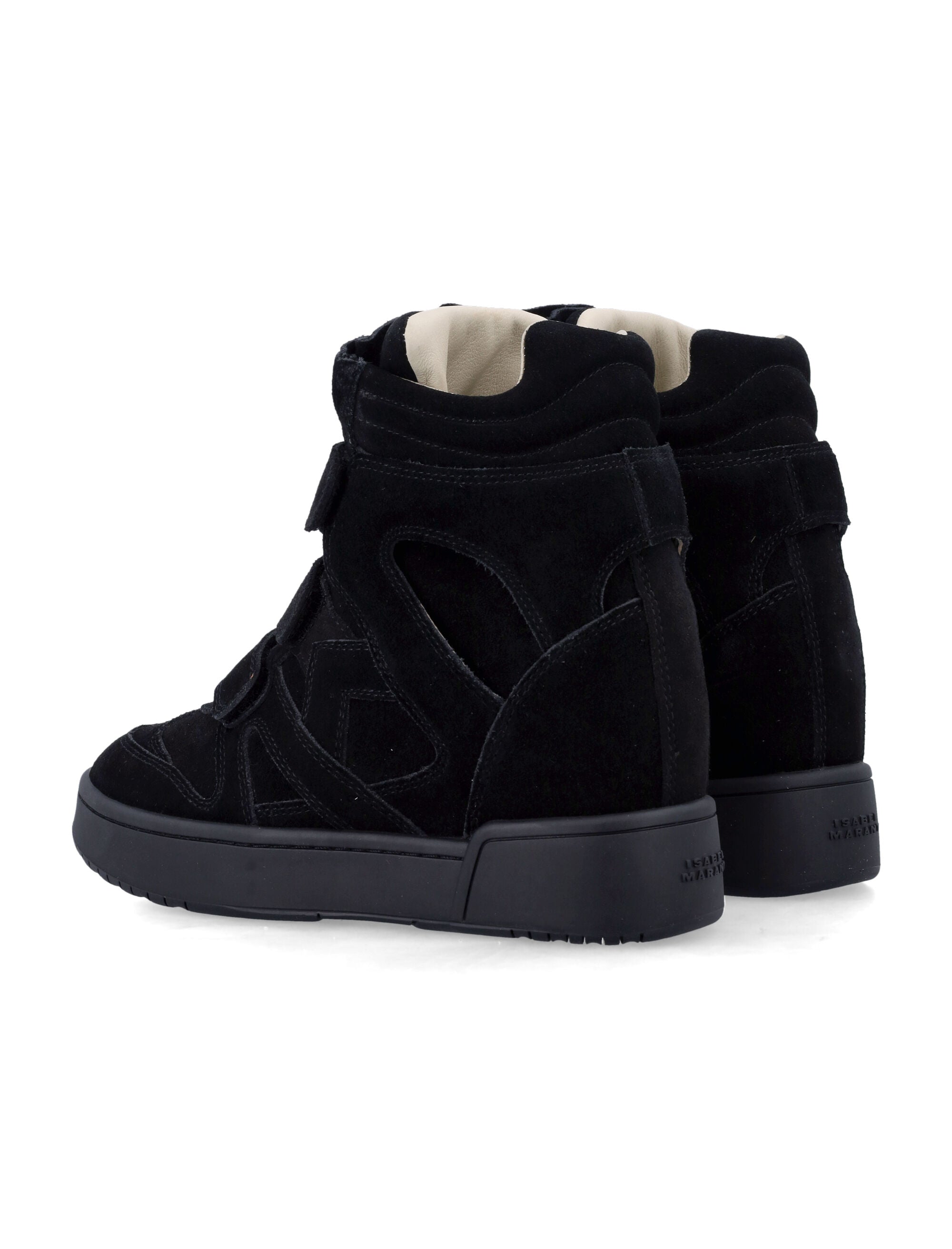 Isabel Marant IM3 high-top wedge womans sneakers Black Midnight Cowhide Sole
