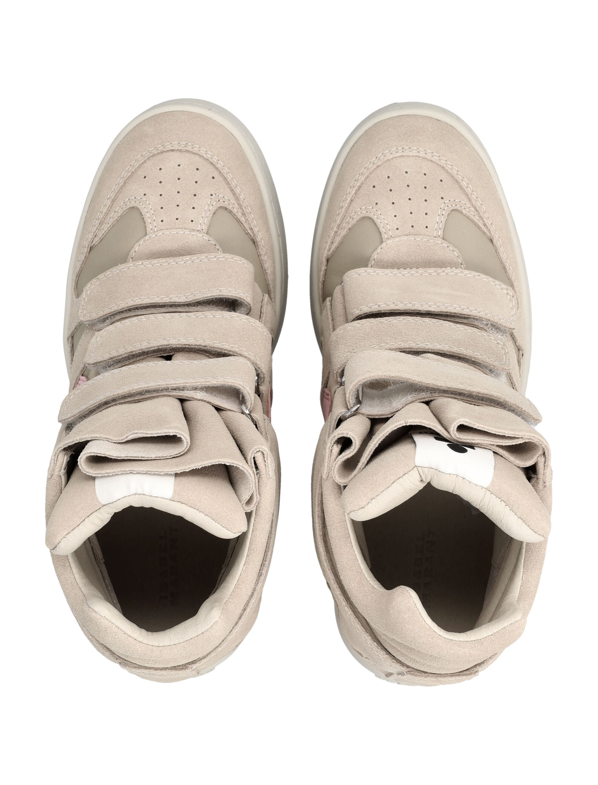 Isabel Marant IM3 wedge womans sneakers Beige Bubblegum Cow Suede Leather