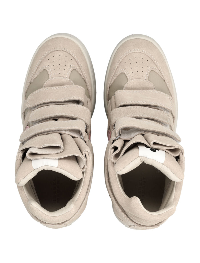 Isabel Marant Im3 Wedge Womans Sneakers Beige Bubblegum Cow Suede Leather