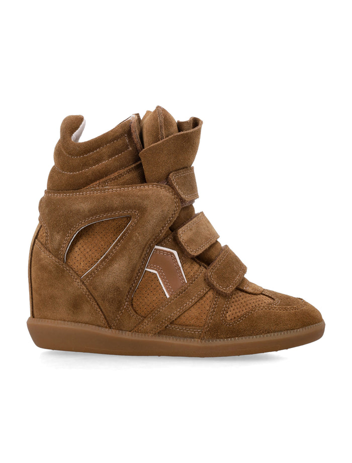 Isabel Marant Bekett suede wedge sneakers Cognac Cow Leather
