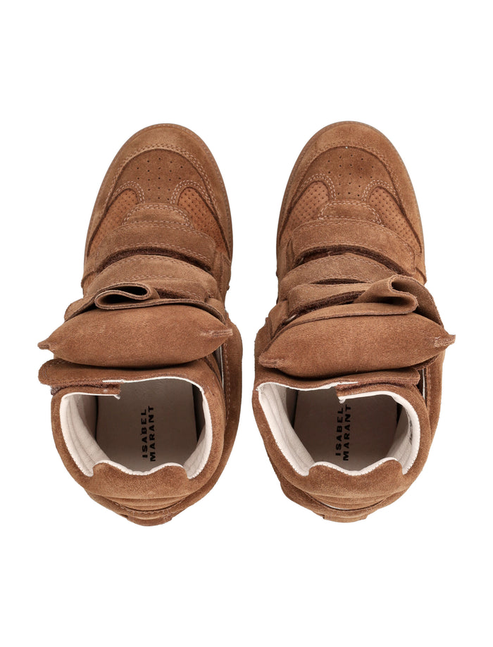 Isabel Marant Bekett suede wedge sneakers Cognac Cow Leather