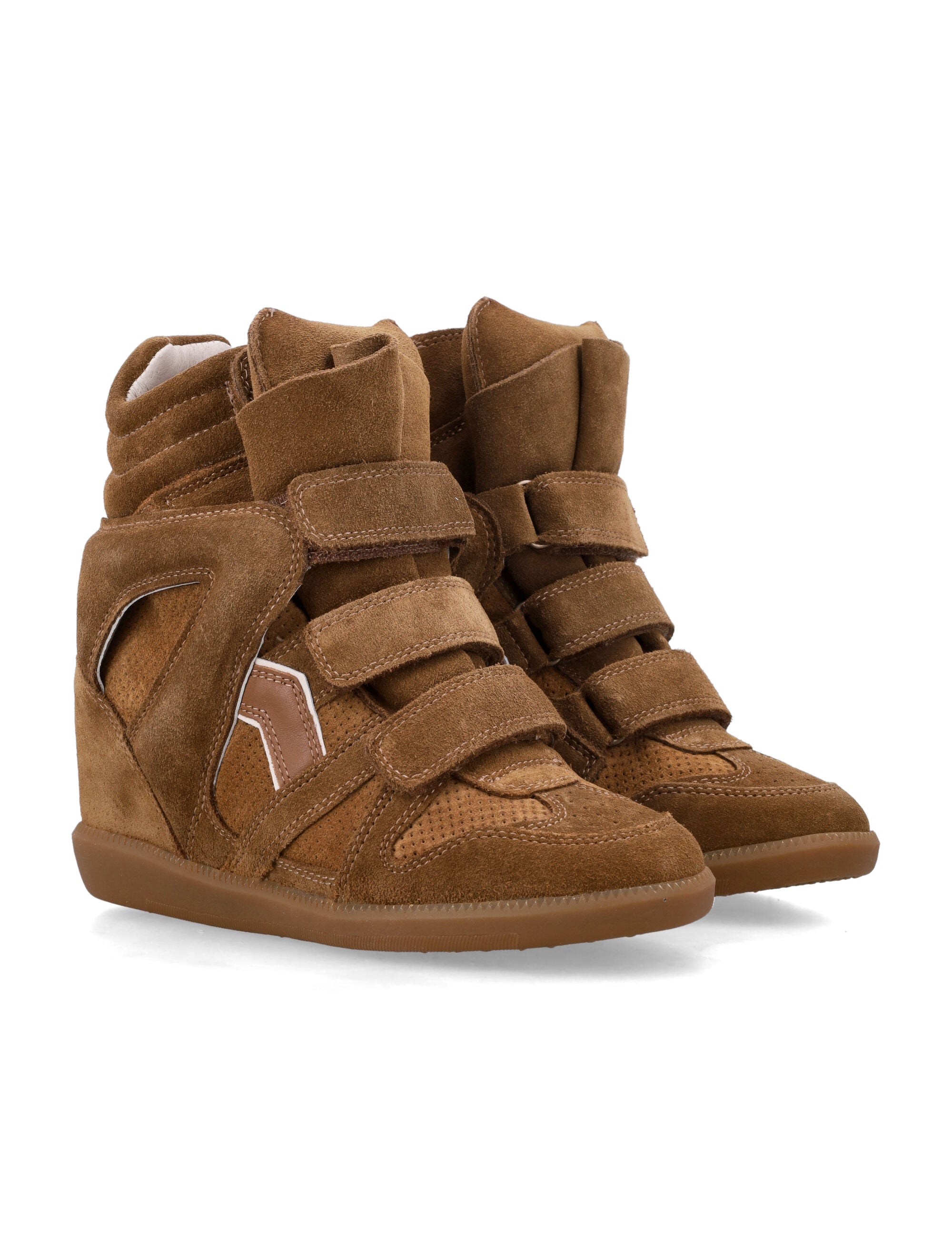 Isabel Marant Bekett suede wedge sneakers Cognac Cow Leather